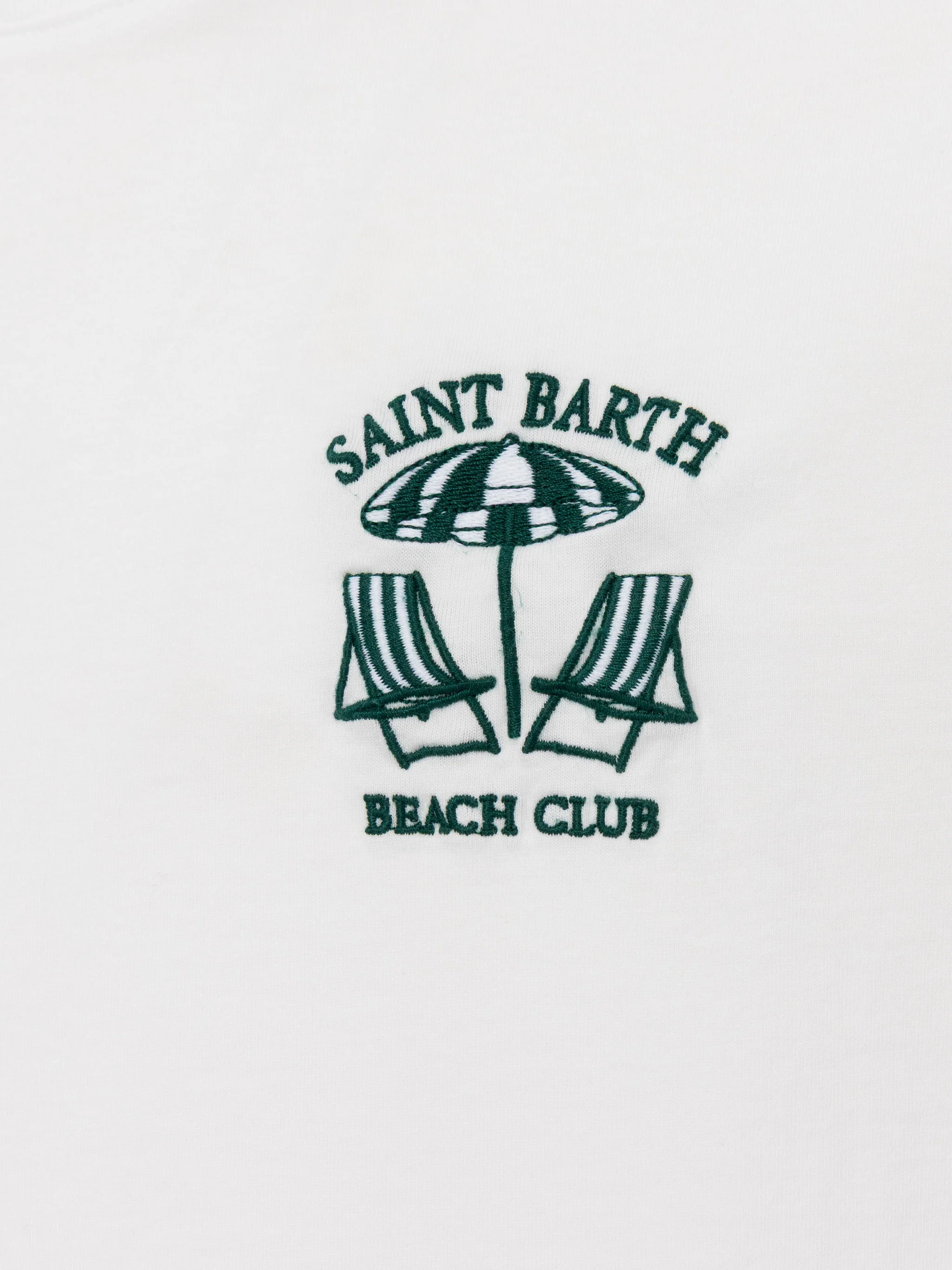 Classic fit cotton jersey t-shirt Portofino with Saint Barth beach club embroidery - Image 5