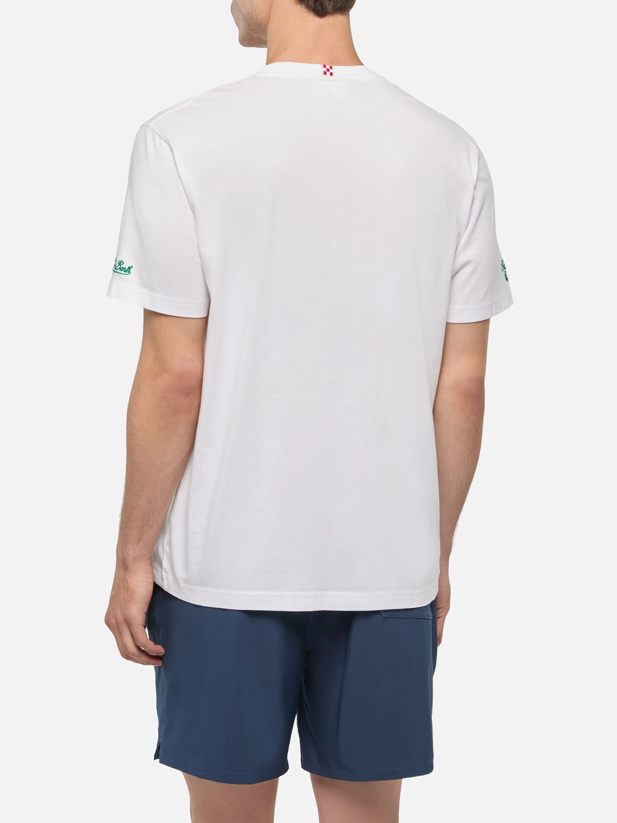 Classic fit cotton jersey t-shirt Portofino with Se ti piglio ti tronco! embroidery |SAPORE DI MARE SPECIAL EDITION - Image 4