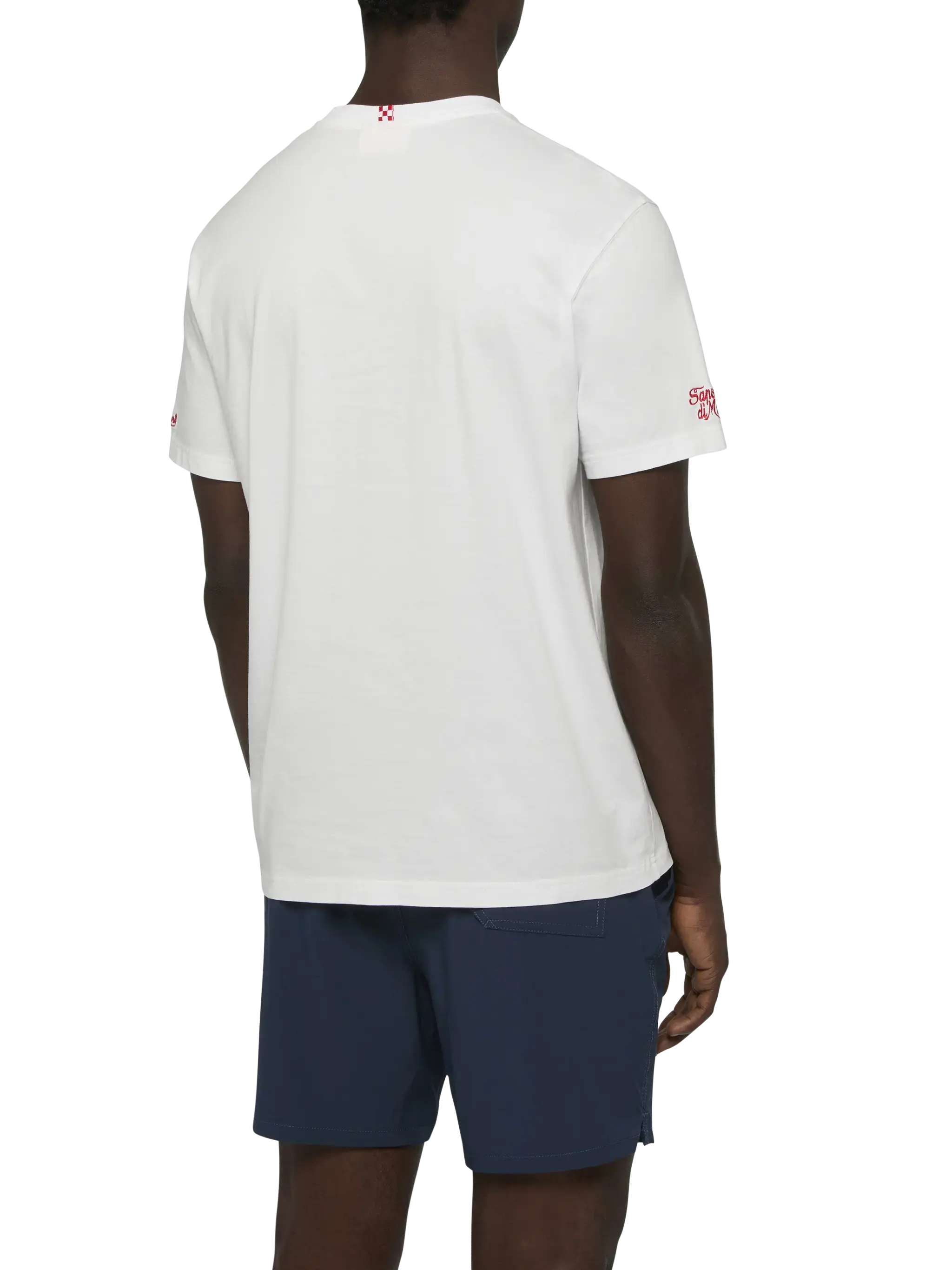 Classic fit cotton jersey t-shirt Portofino with Vengo al mare embroidery |SAPORE DI MARE SPECIAL EDITION - Image 4