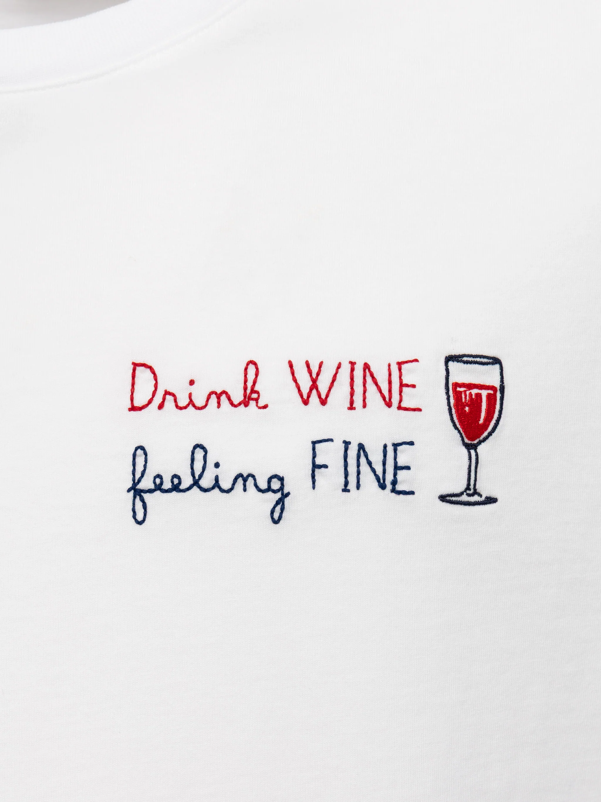 Portofino t-shirt with Drink Wine feeling Fine embroidery - Image 5