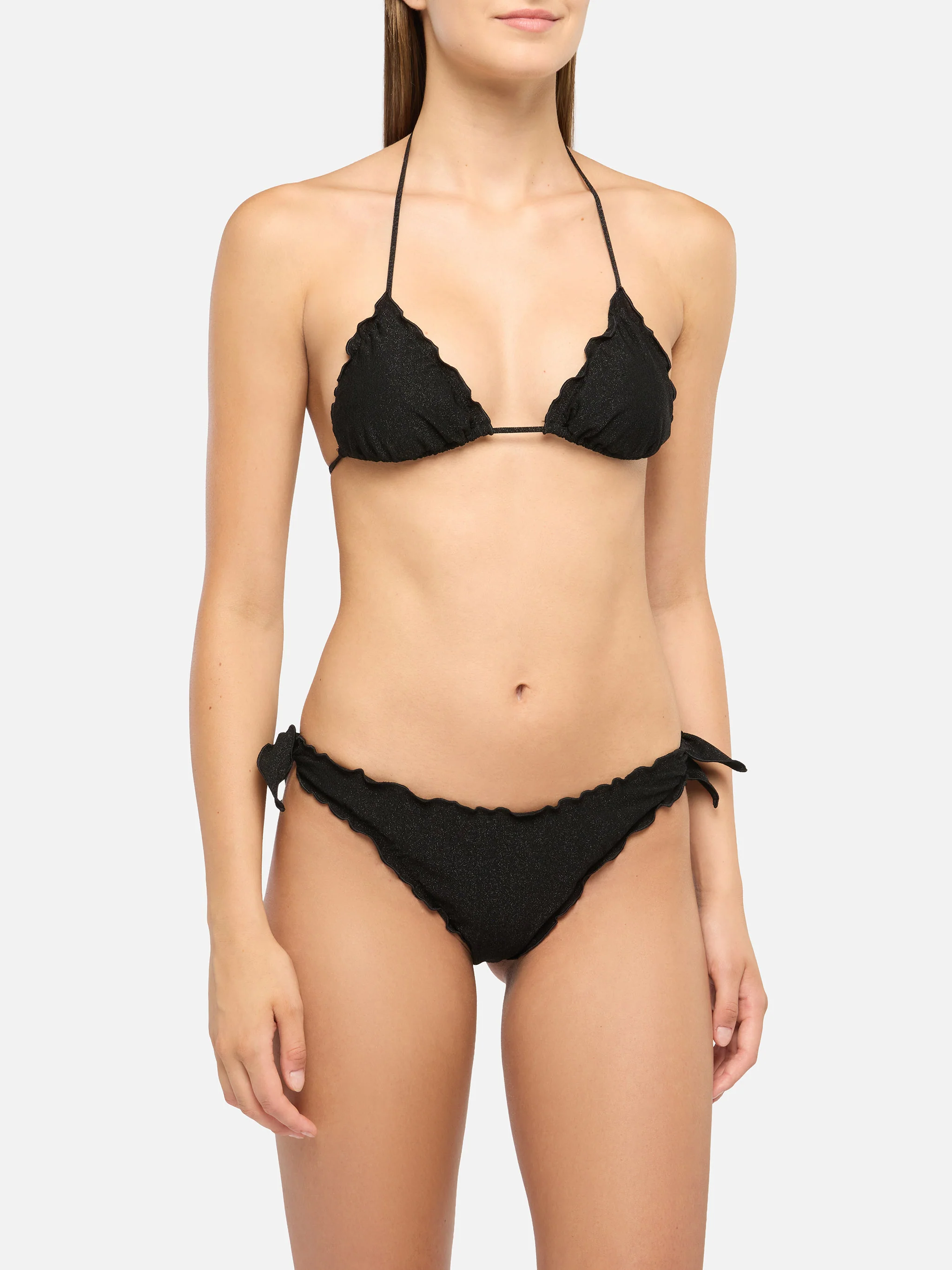Classic triangle bikini Sagittarius Moon in black lurex - Image 2