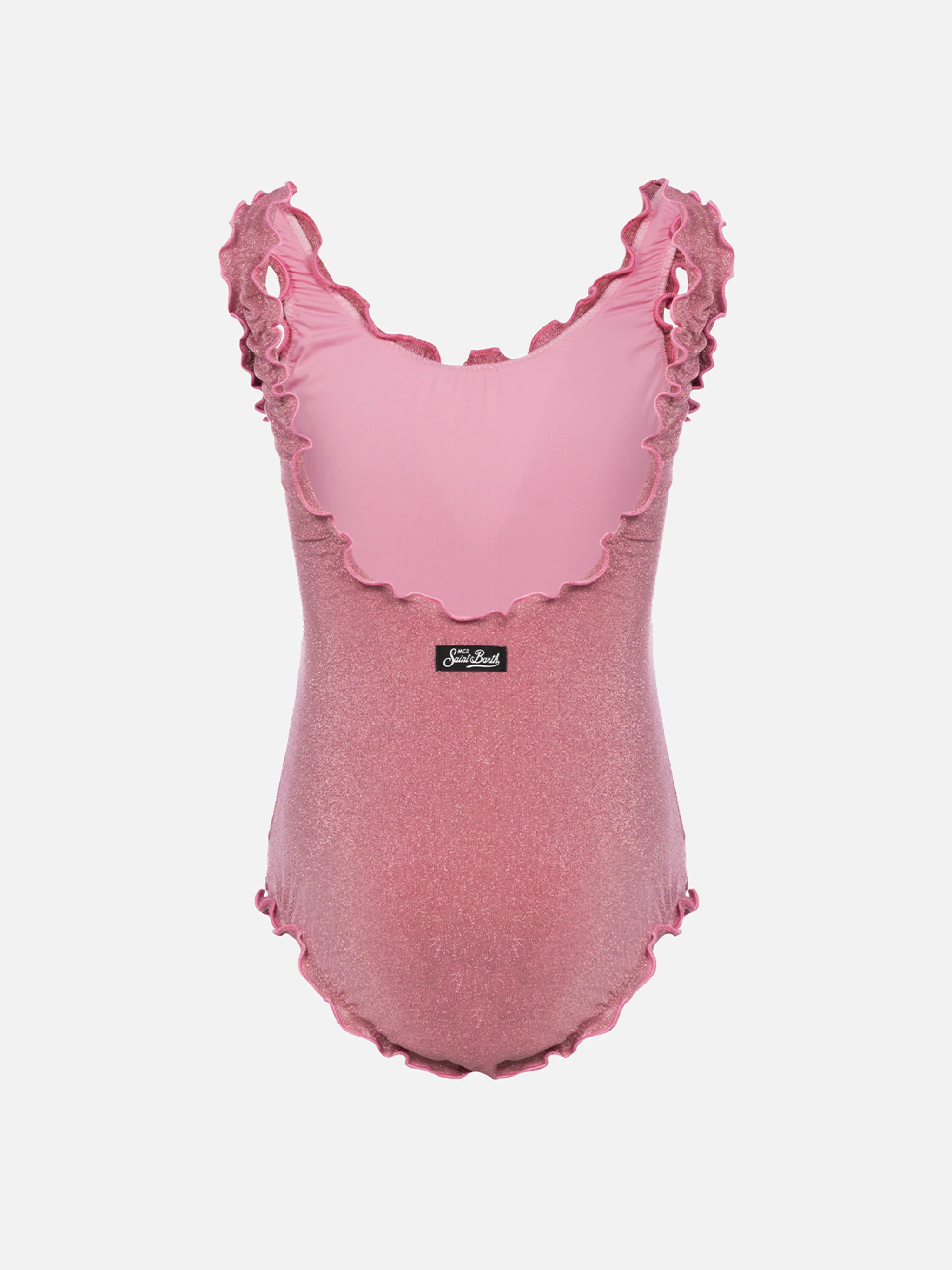 Clio lurex one-piece swimsuit with contrast frill - Image 2