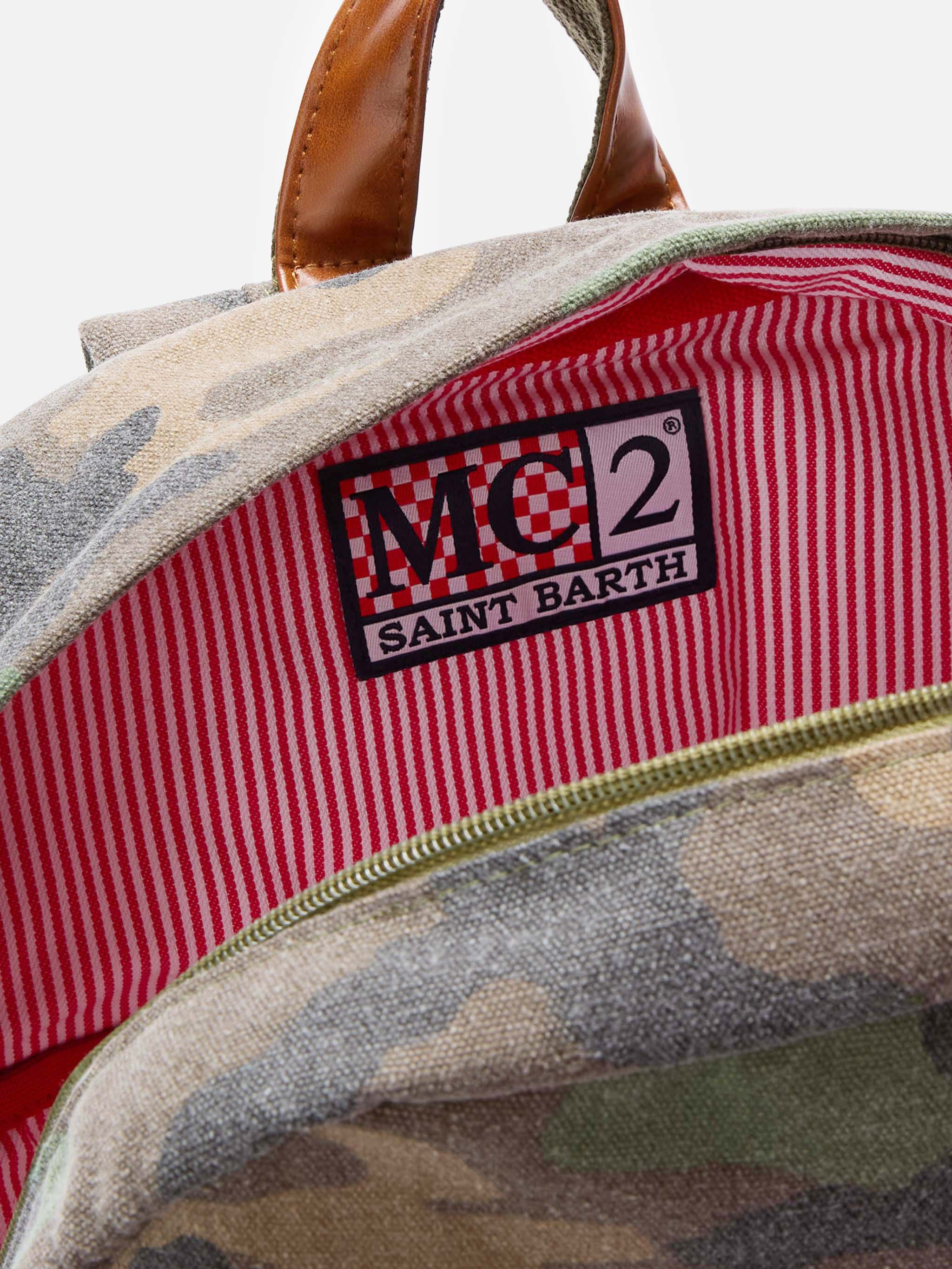Cody canvas backpack with camouflage print - Image 5