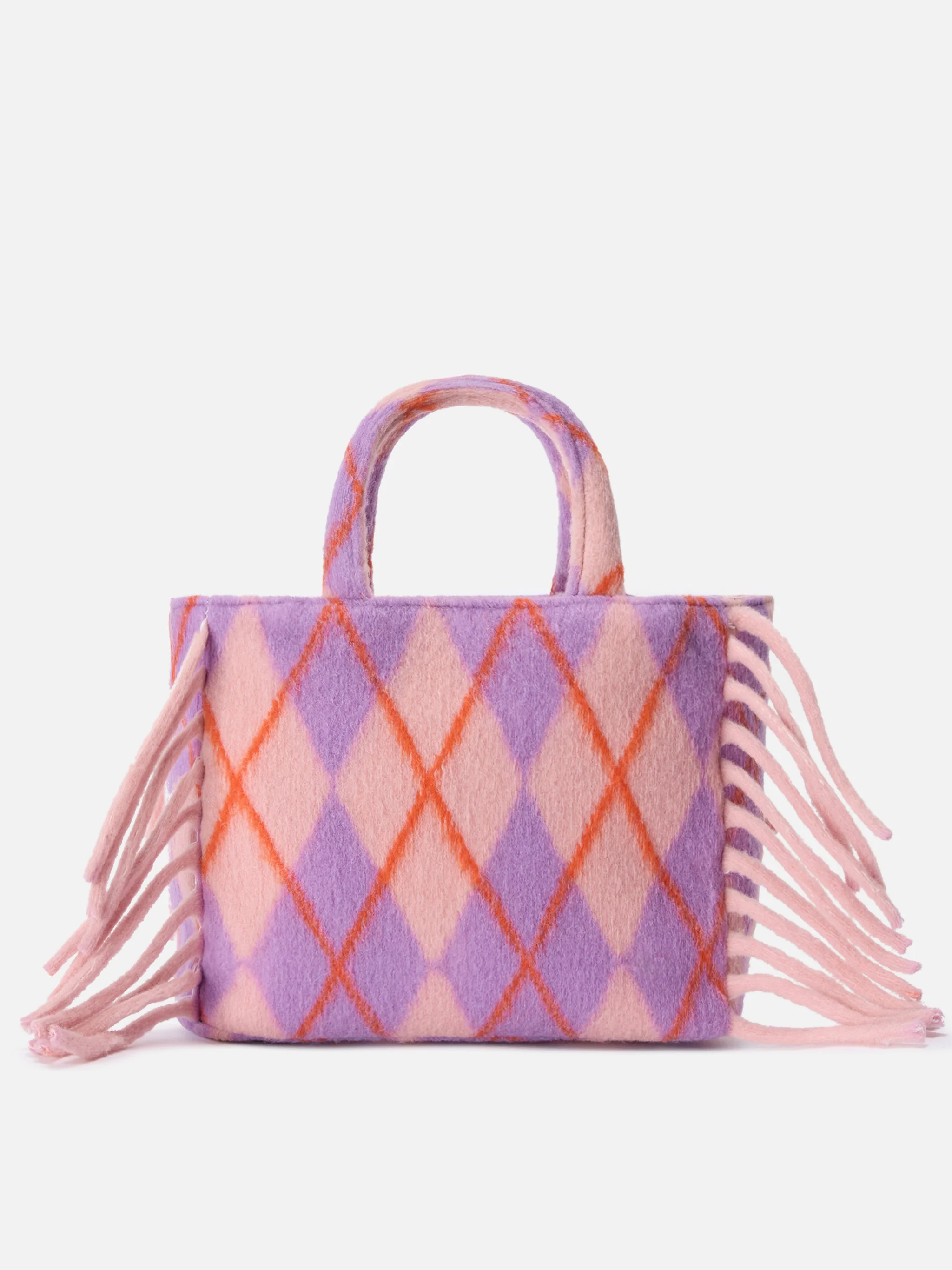 Colette Blanket handbag with argyle print - Image 4