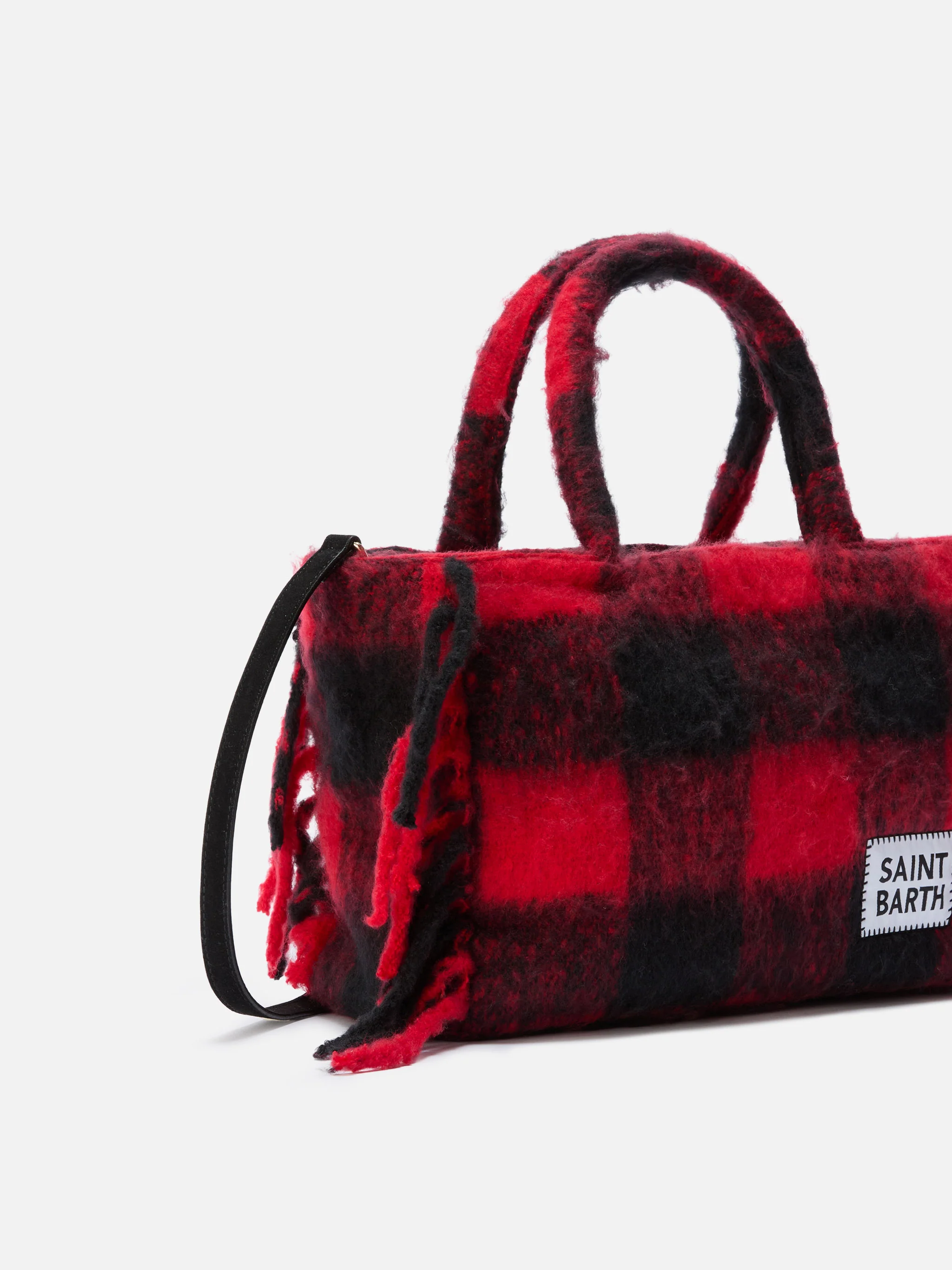Colette blanket handbag with check print - Image 3