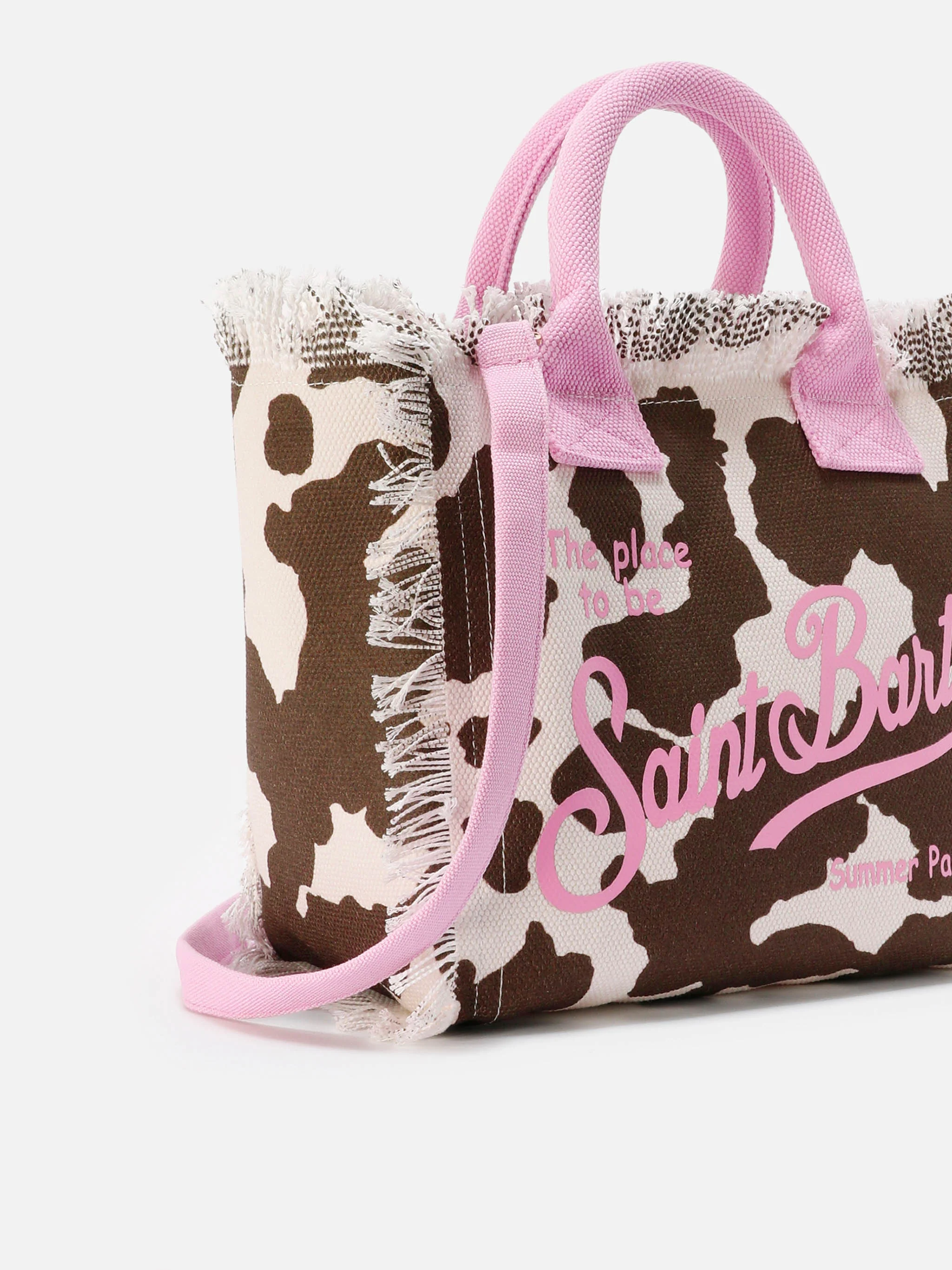 Colette canvas bag with cow print pattern and contrasting details - Image 3