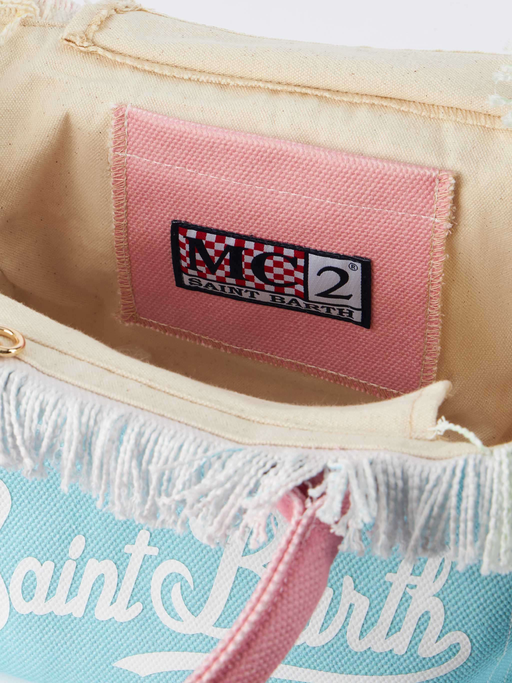 Colette color block cotton canvas handbag - Image 6