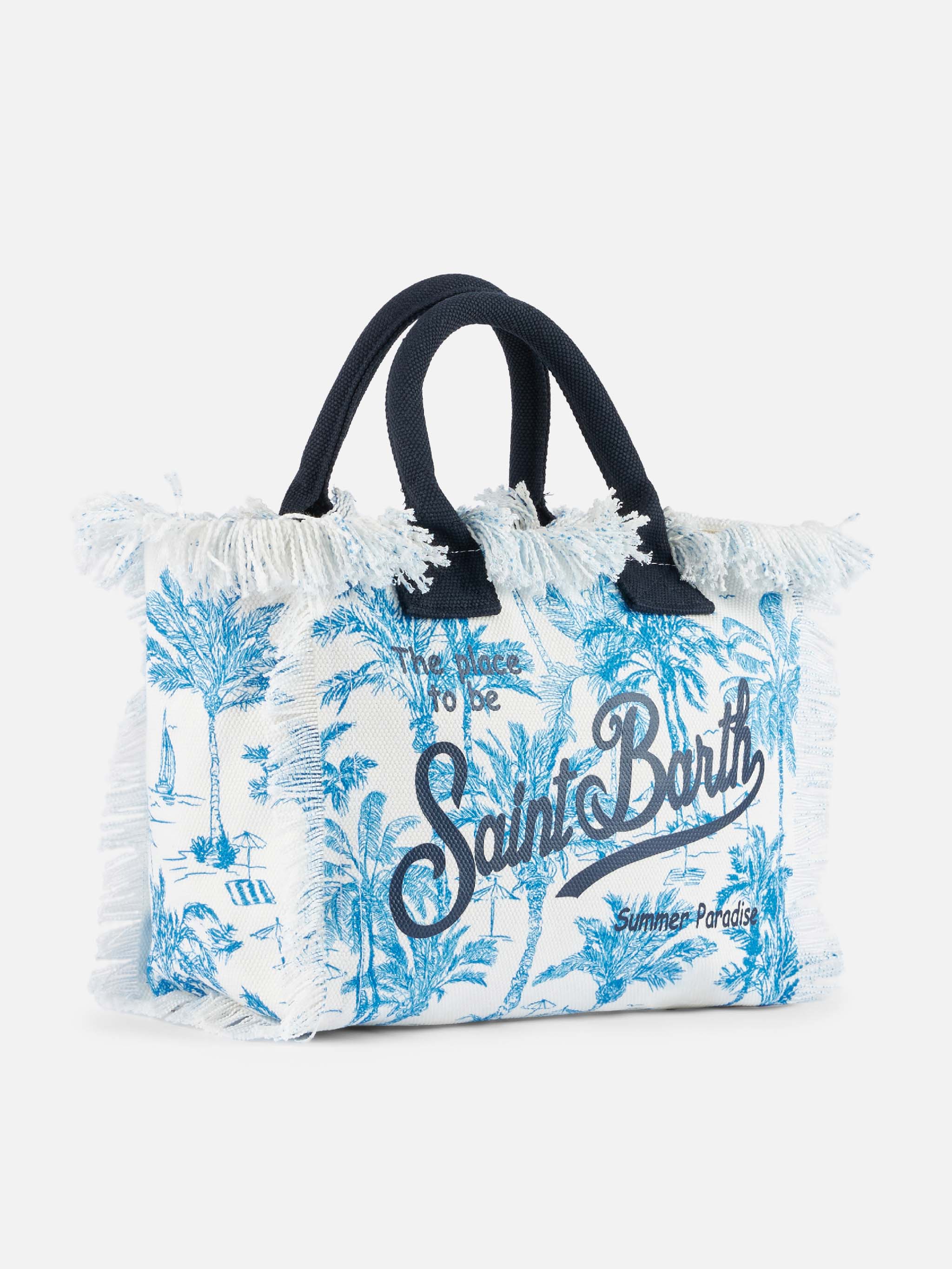 Colette cotton canvas handbag with toile de jouy print - Image 4