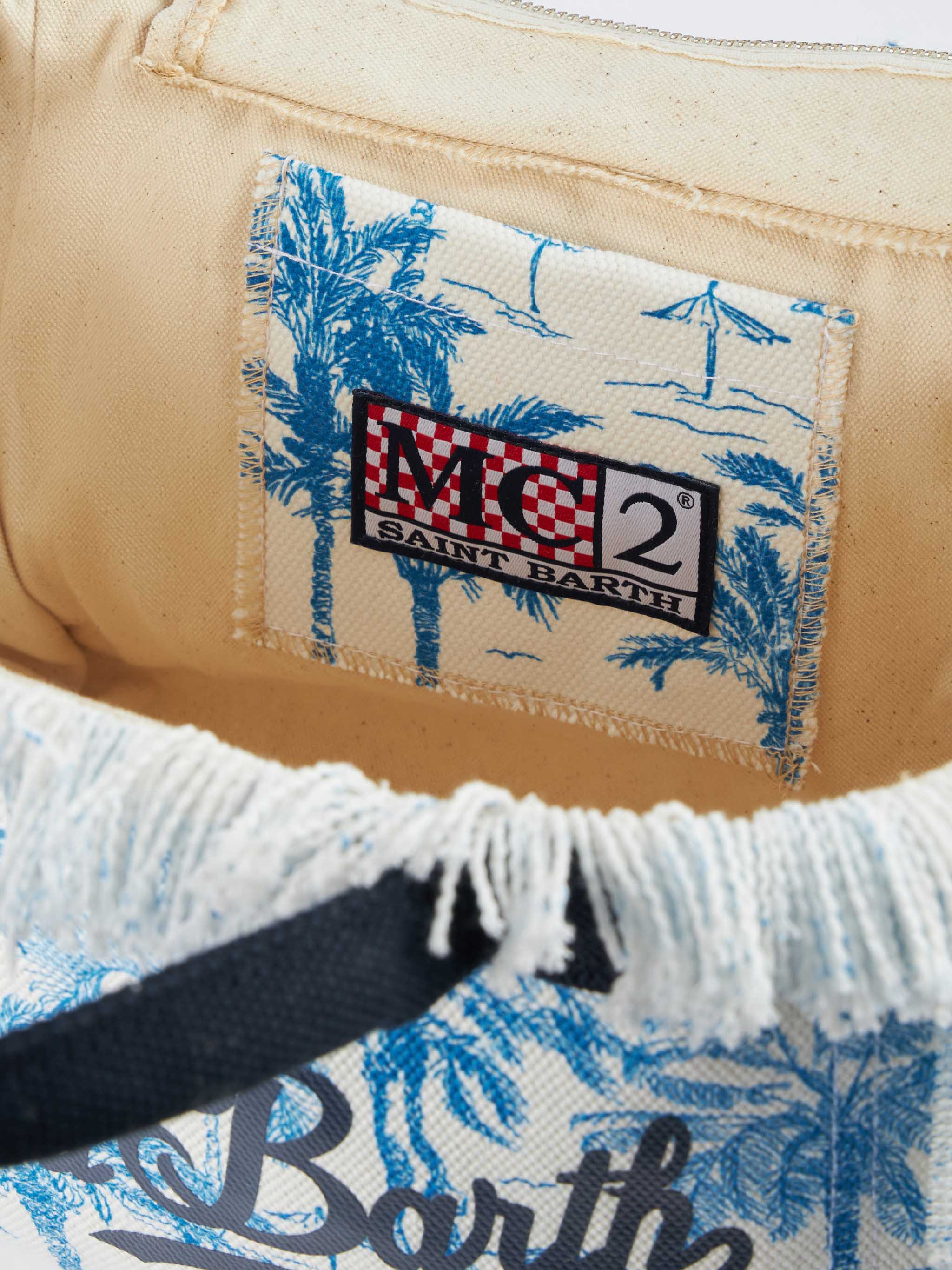 Colette cotton canvas handbag with toile de jouy print - Image 5