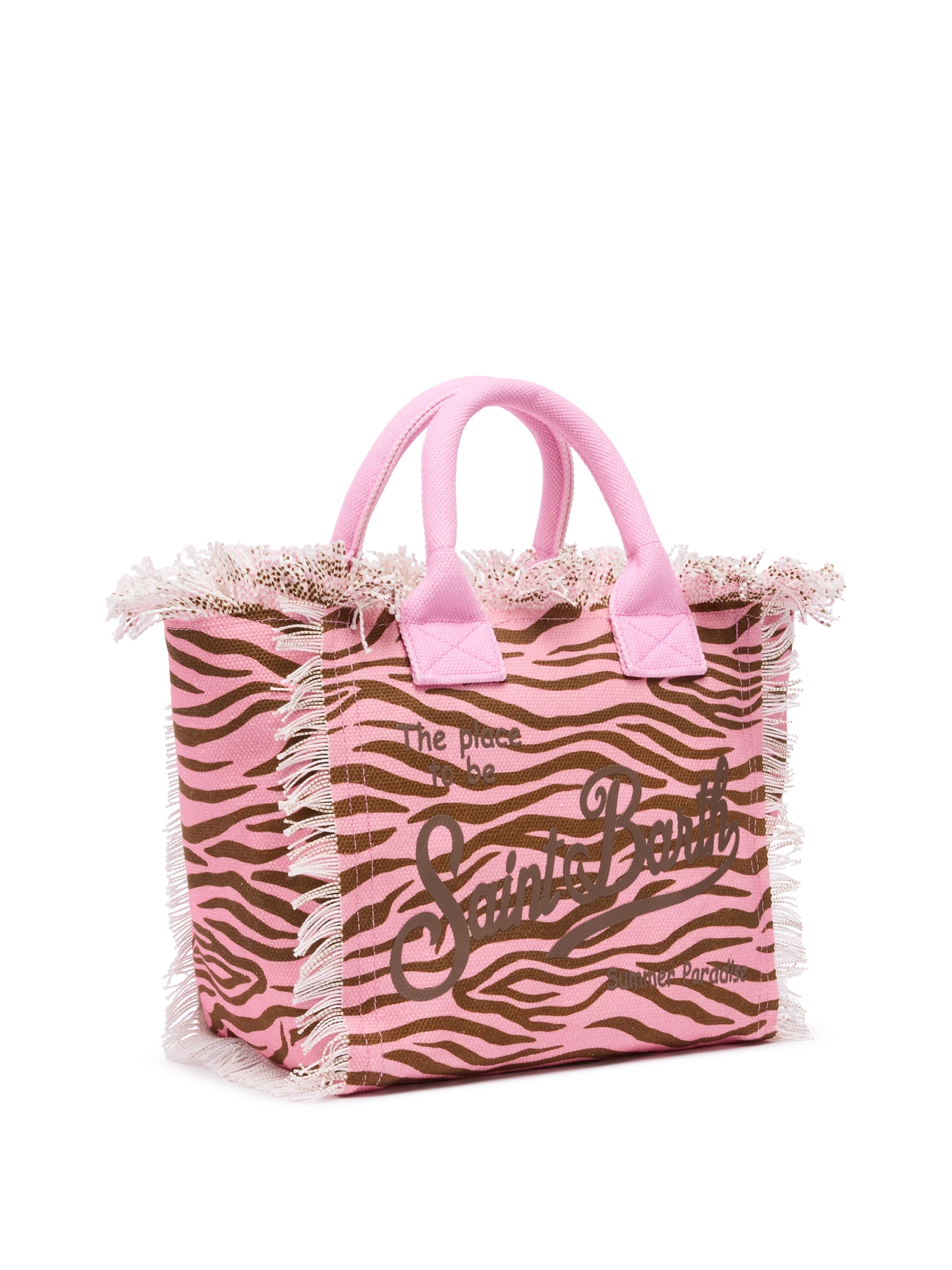 Colette cotton canvas handbag with zebra print - Image 4