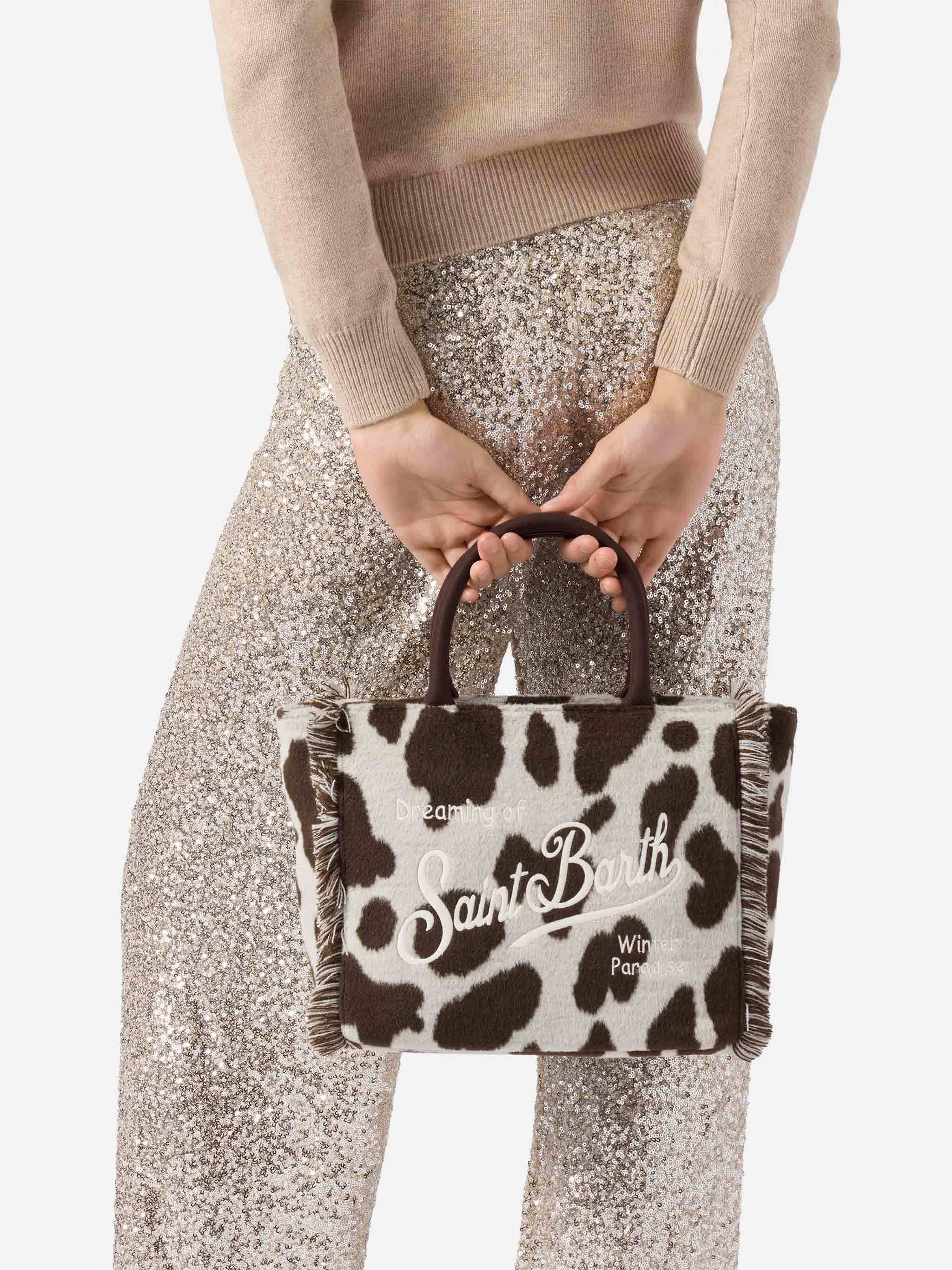 Colette Felt cow print bag - Image 2