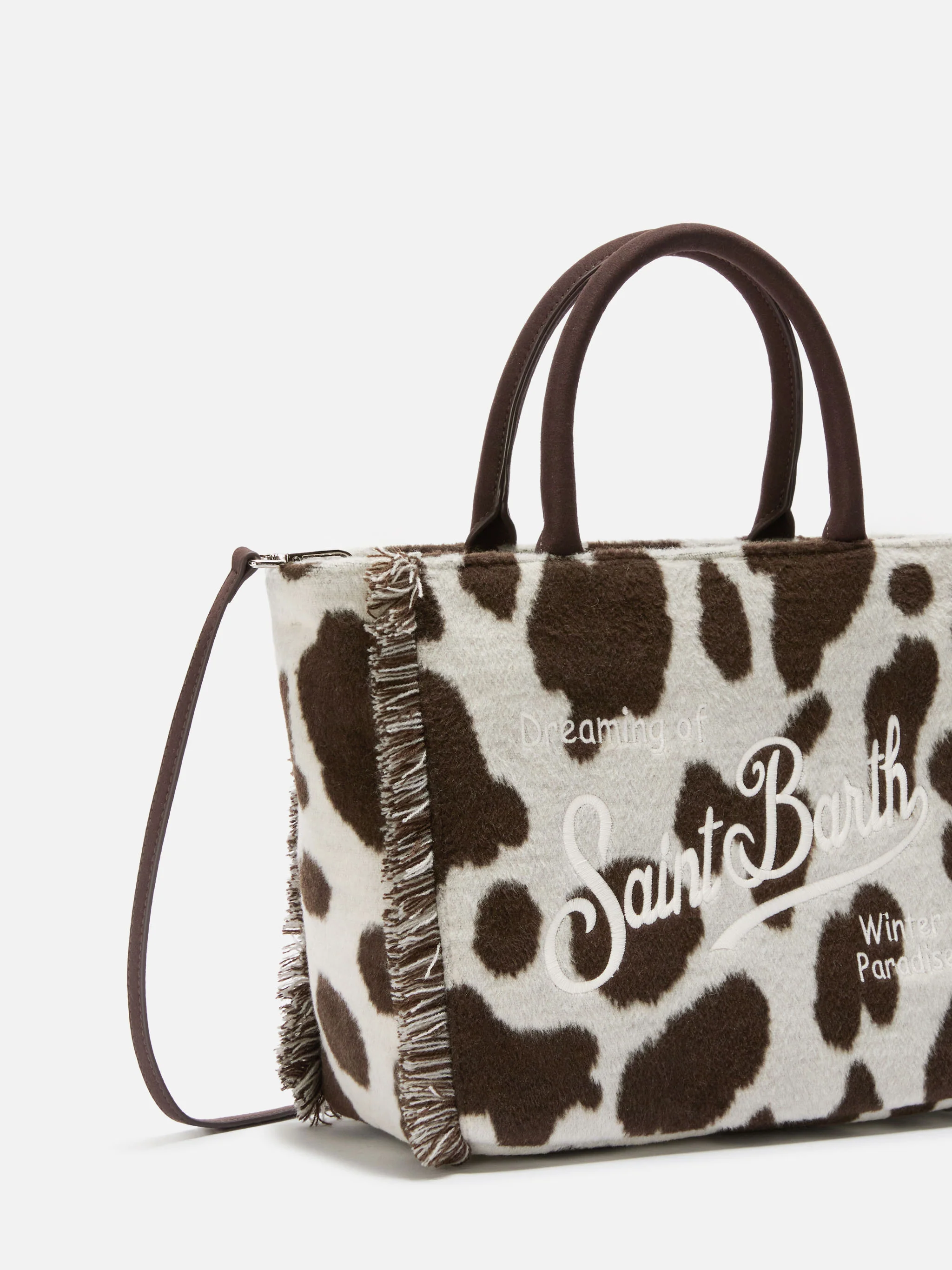 Colette Felt cow print bag - Image 3