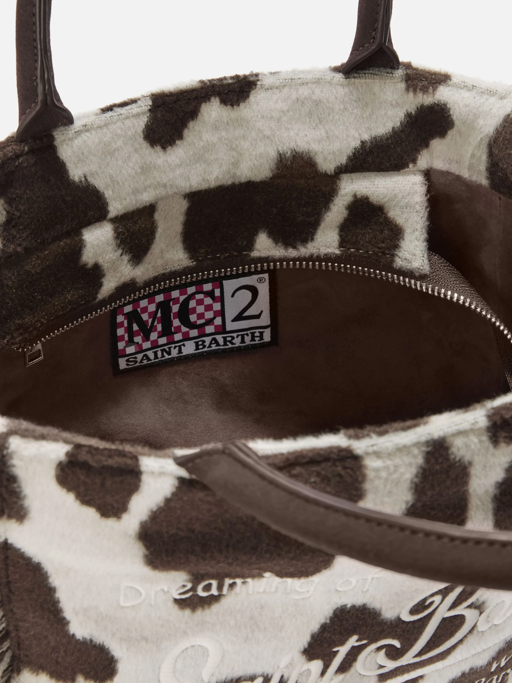 Colette Felt cow print bag - Image 5