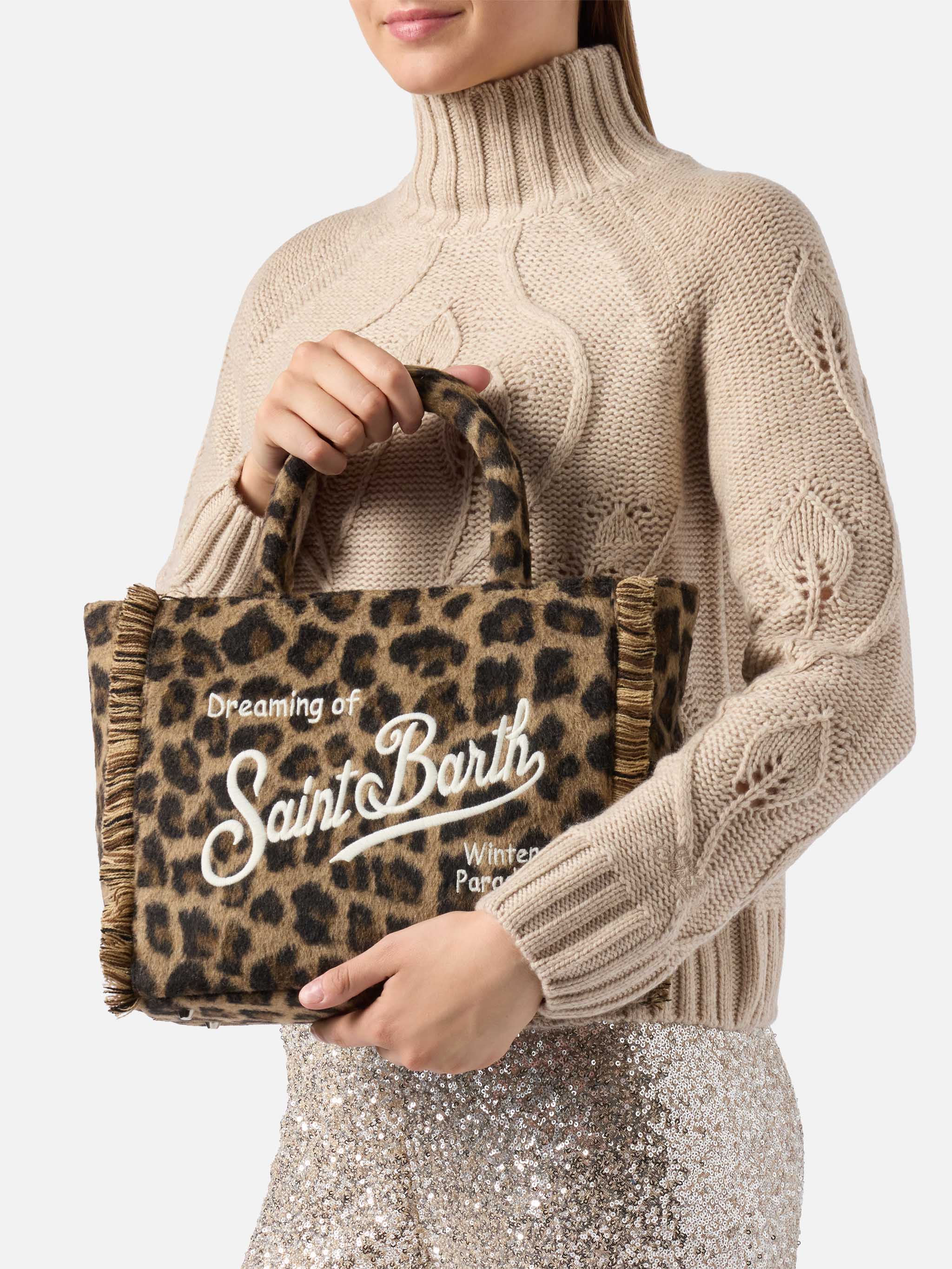 Colette Felt leopard print bag - Image 2