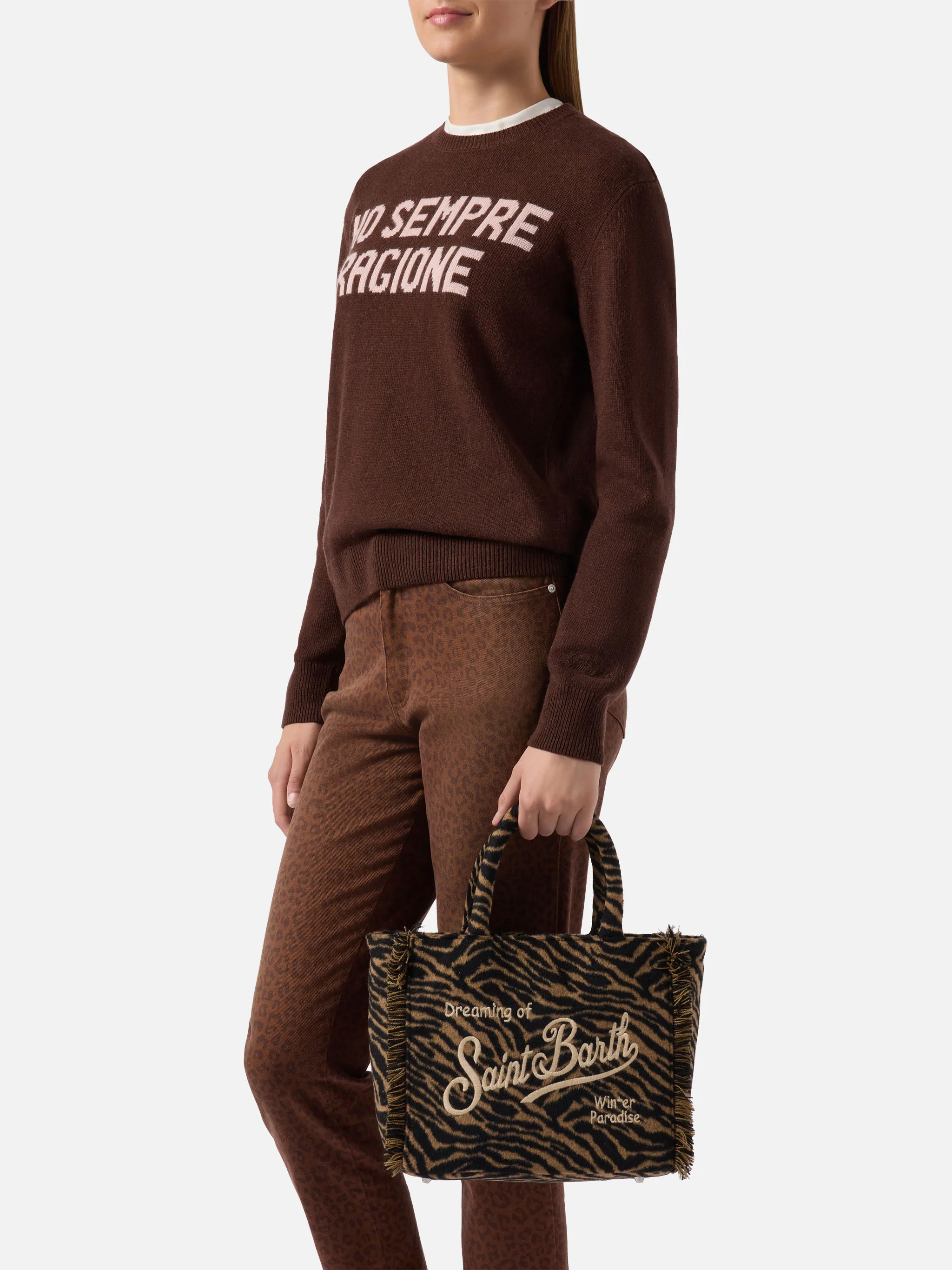 Colette Felt zebra print bag - Image 2