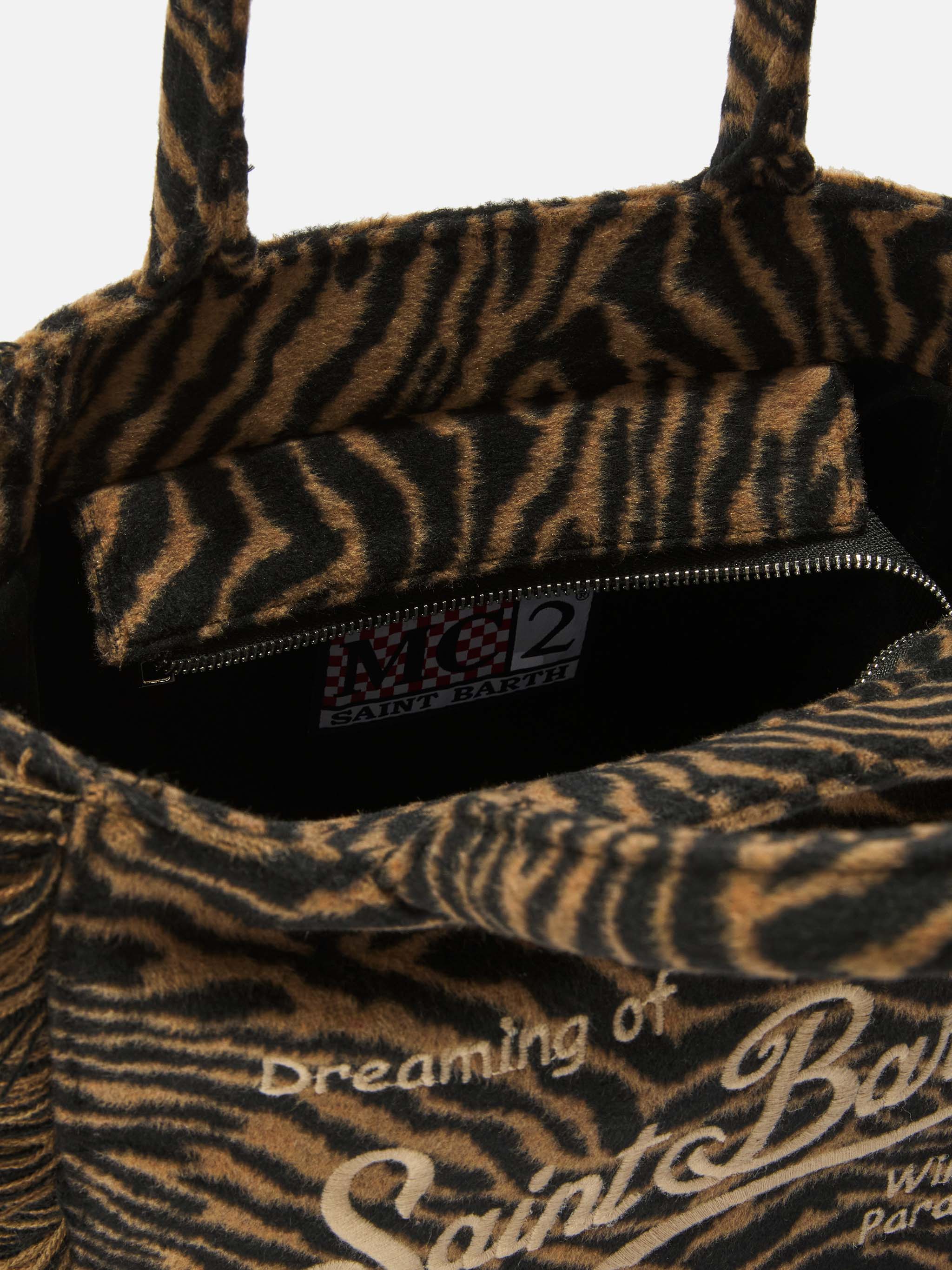 Colette Felt zebra print bag - Image 5