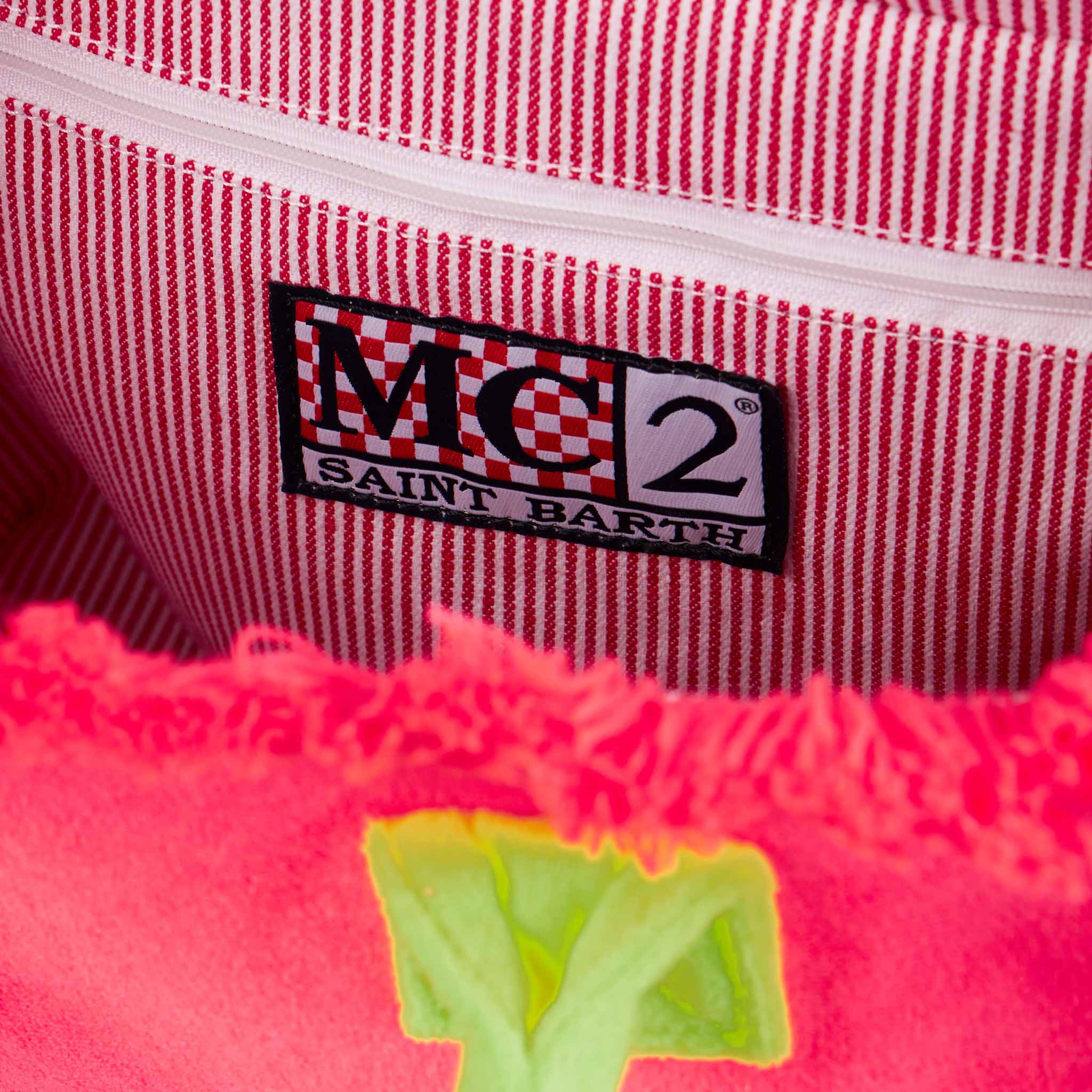 Colette fuchsia terry handbag with Saint Barth logo - Image 4
