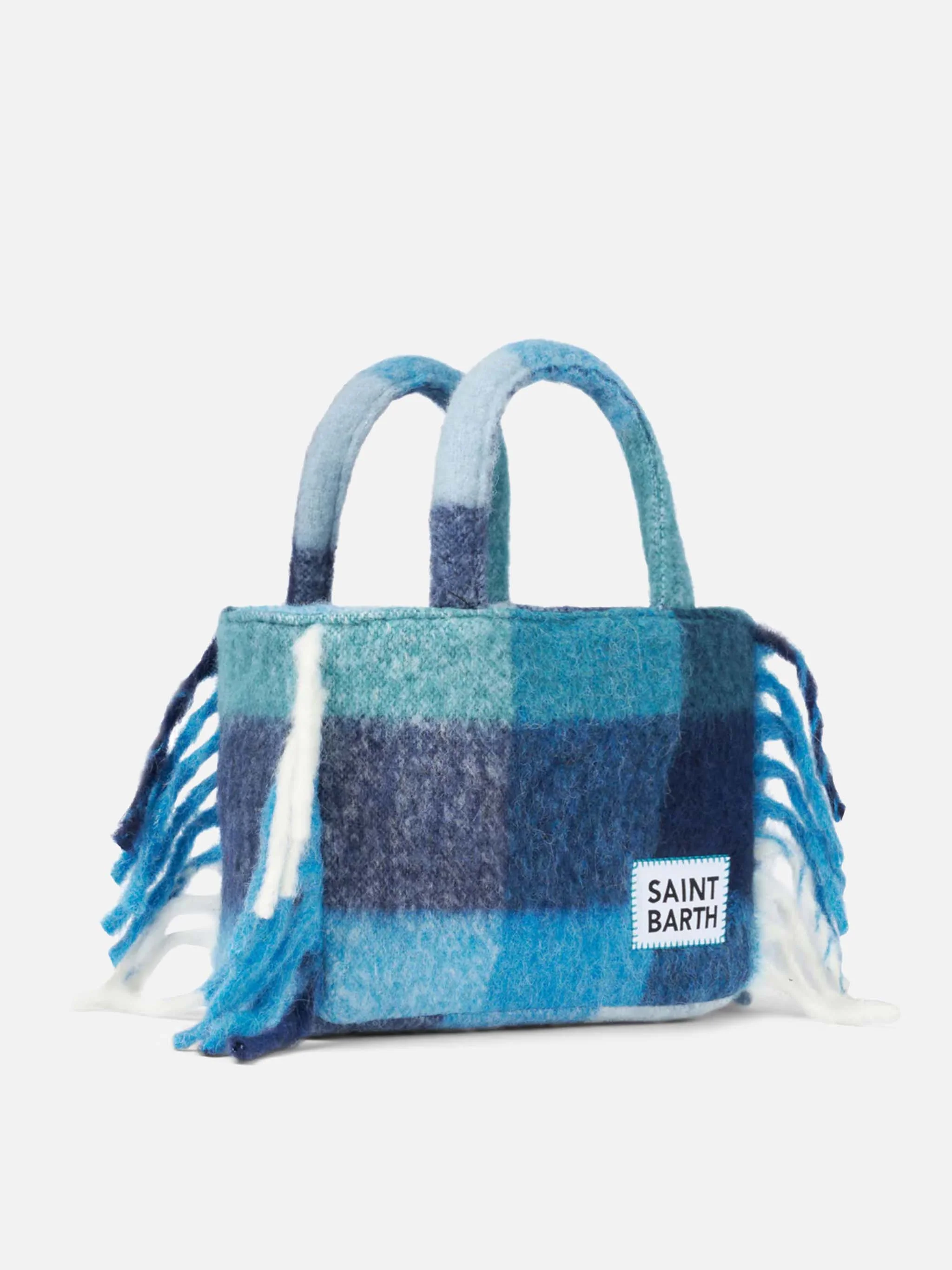 Colette blanket handbag with check print - Image 3