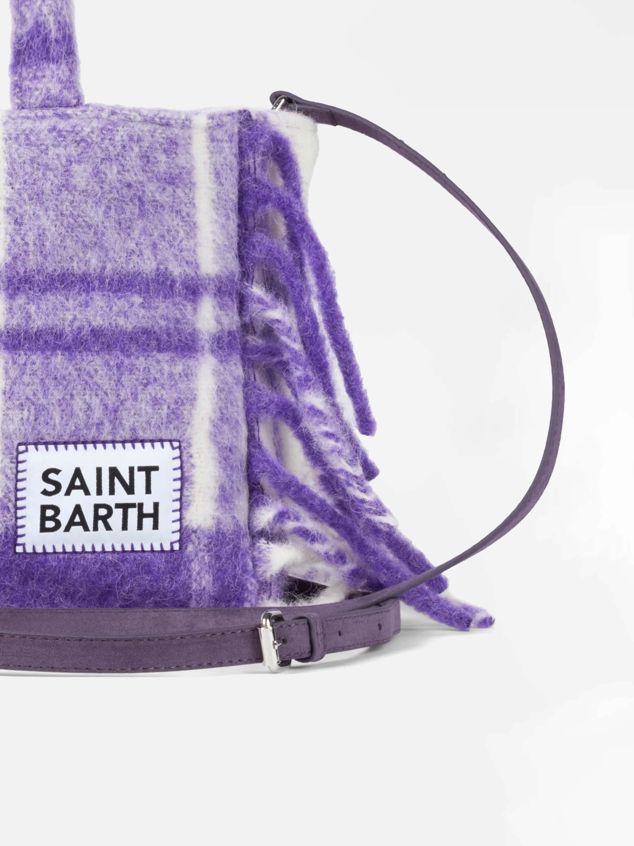 Colette blanket handbag with tartan print - Image 2