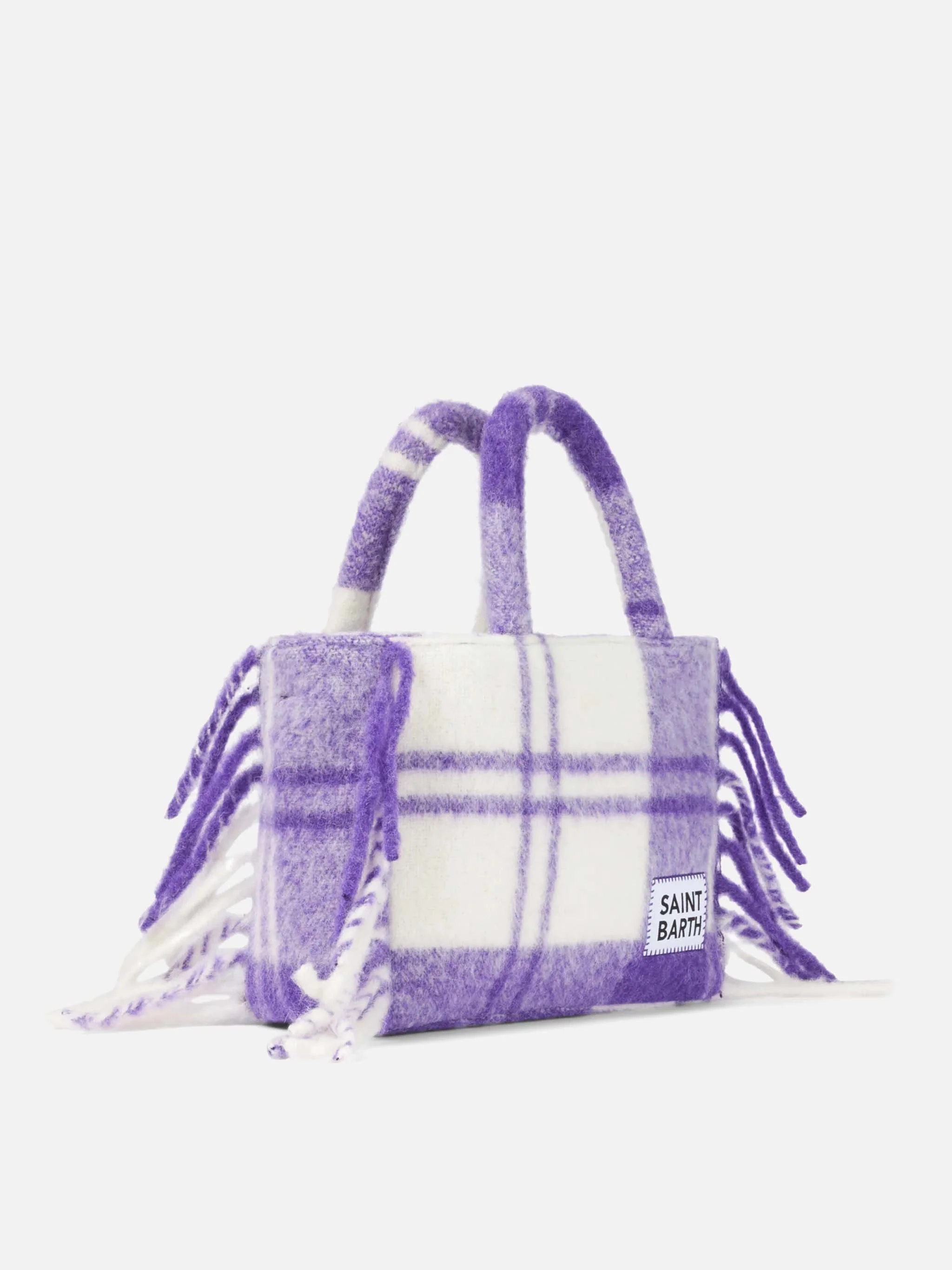Colette blanket handbag with tartan print - Image 3