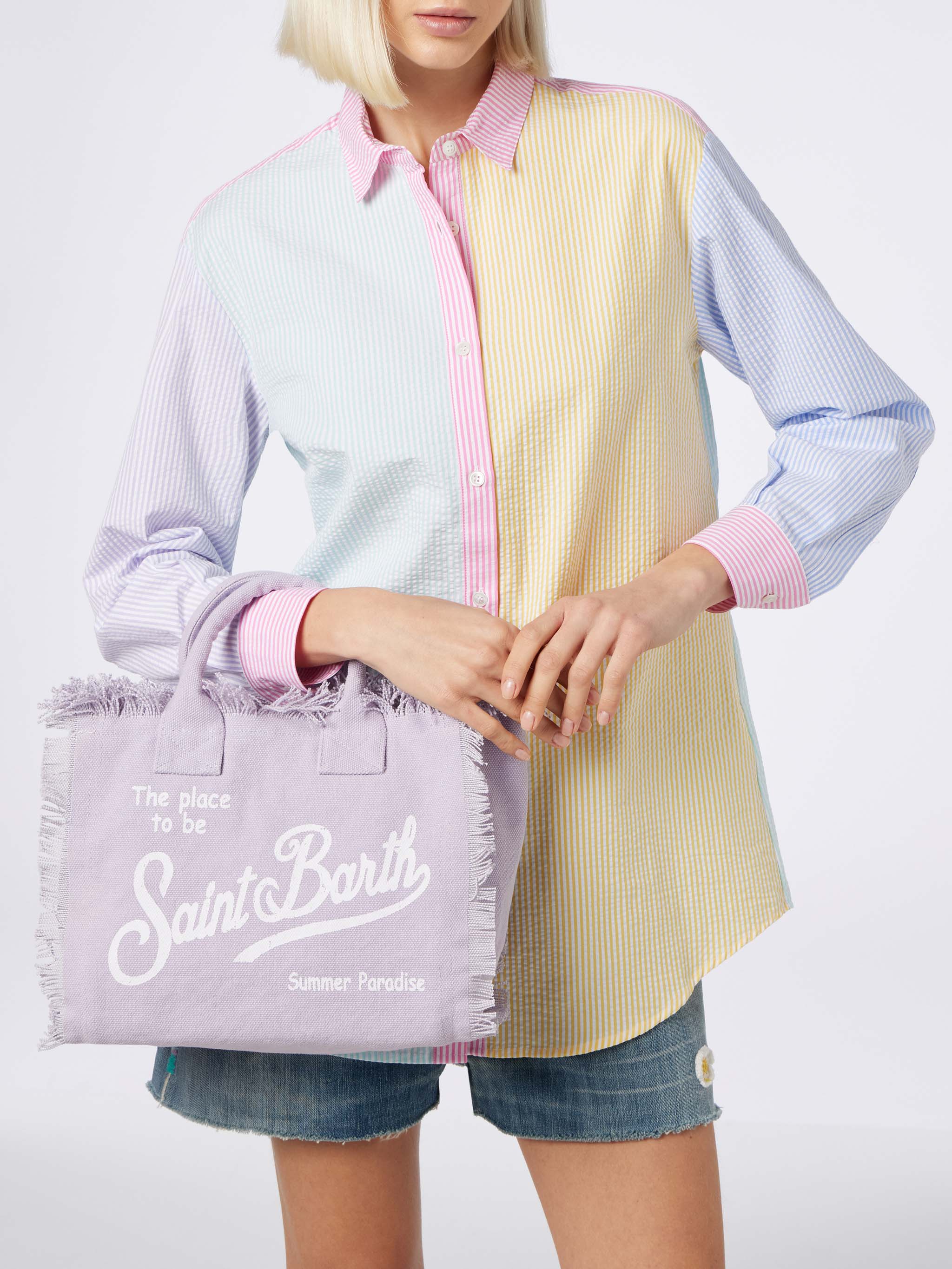 Colette lilac cotton canvas handbag - Image 2