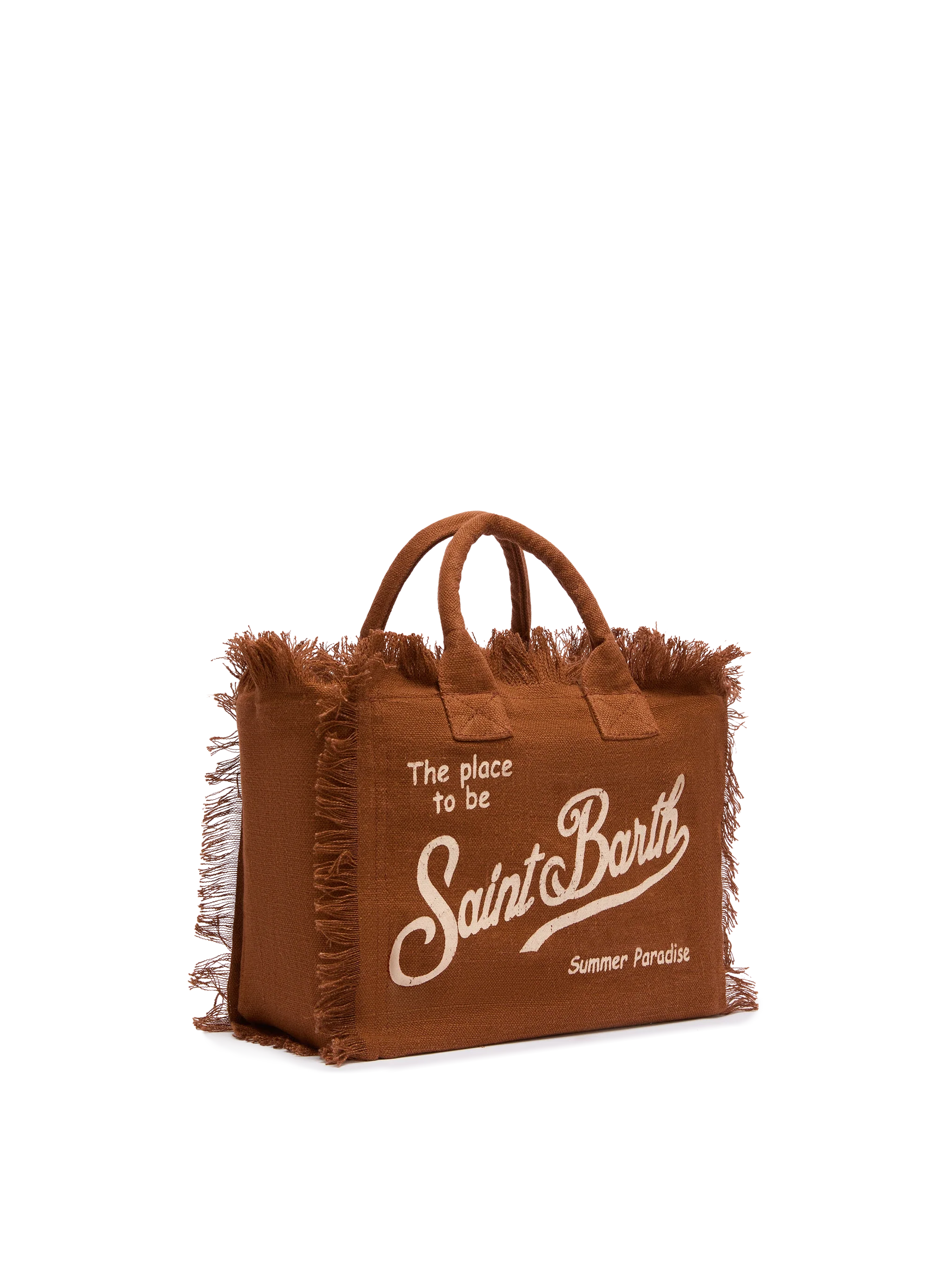 Colette brown handbag in 100% LINEN - Image 4
