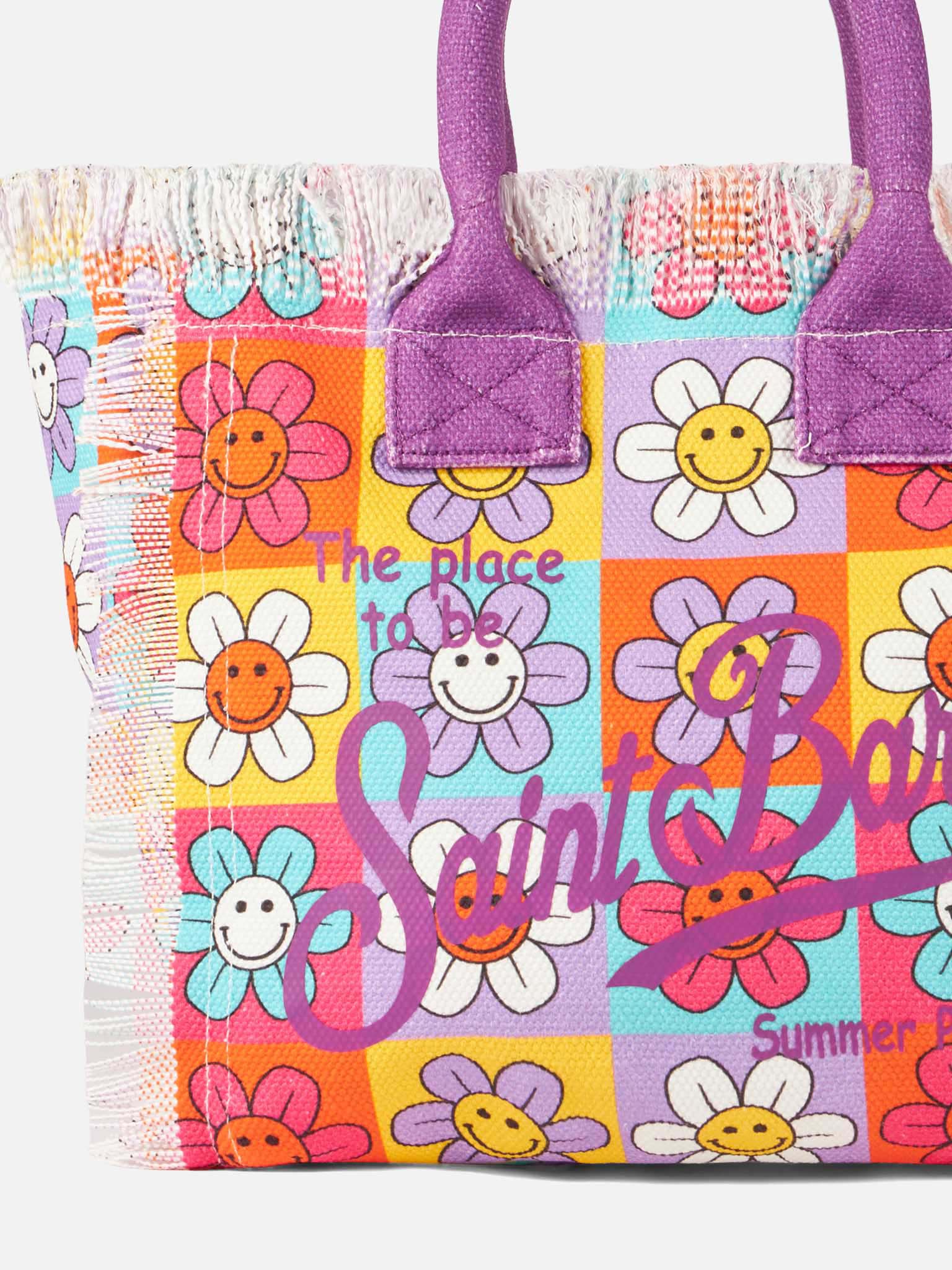 Colette multicolor smiley daisy print canvas handbag - Image 2