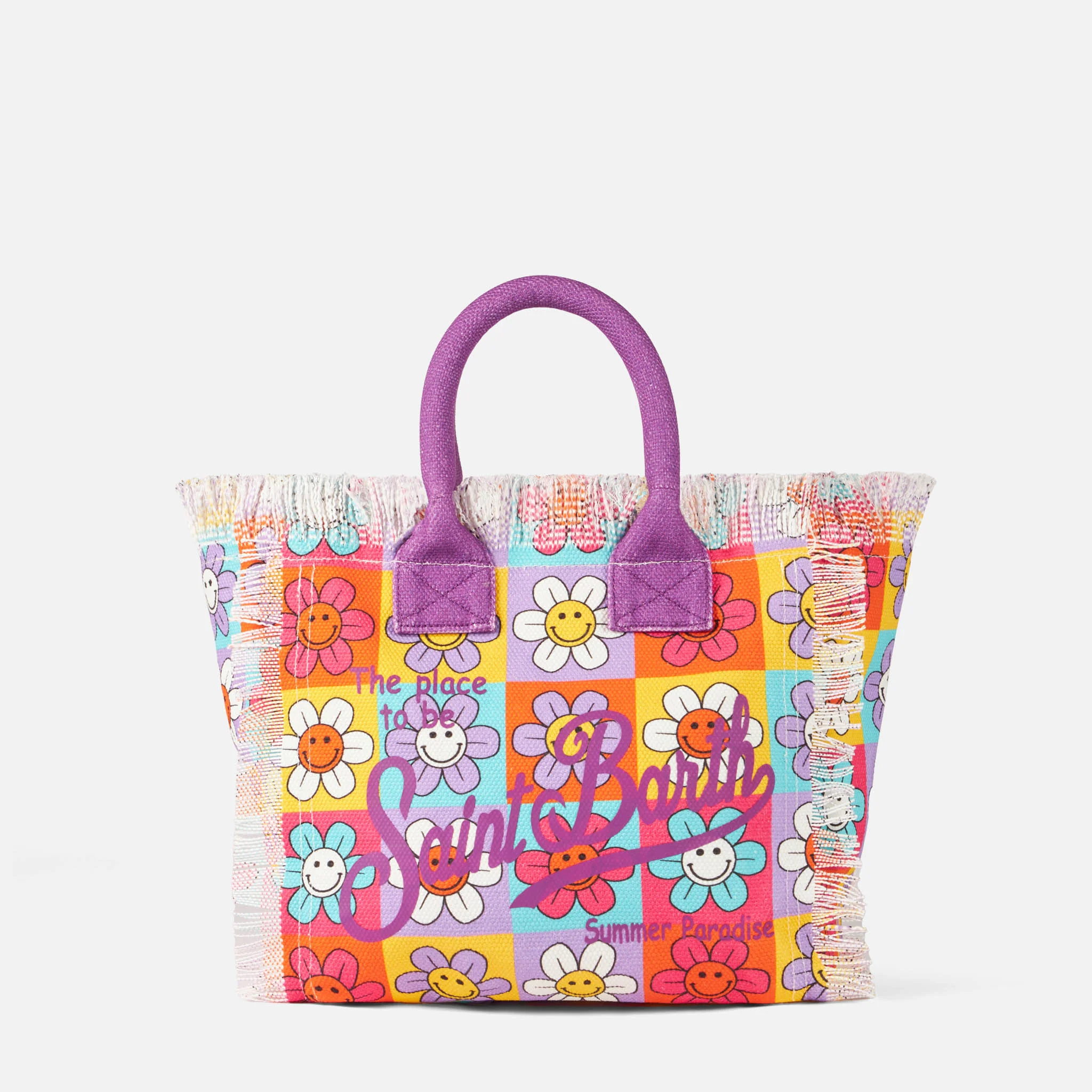 Colette multicolor smiley daisy print canvas handbag - Image 5