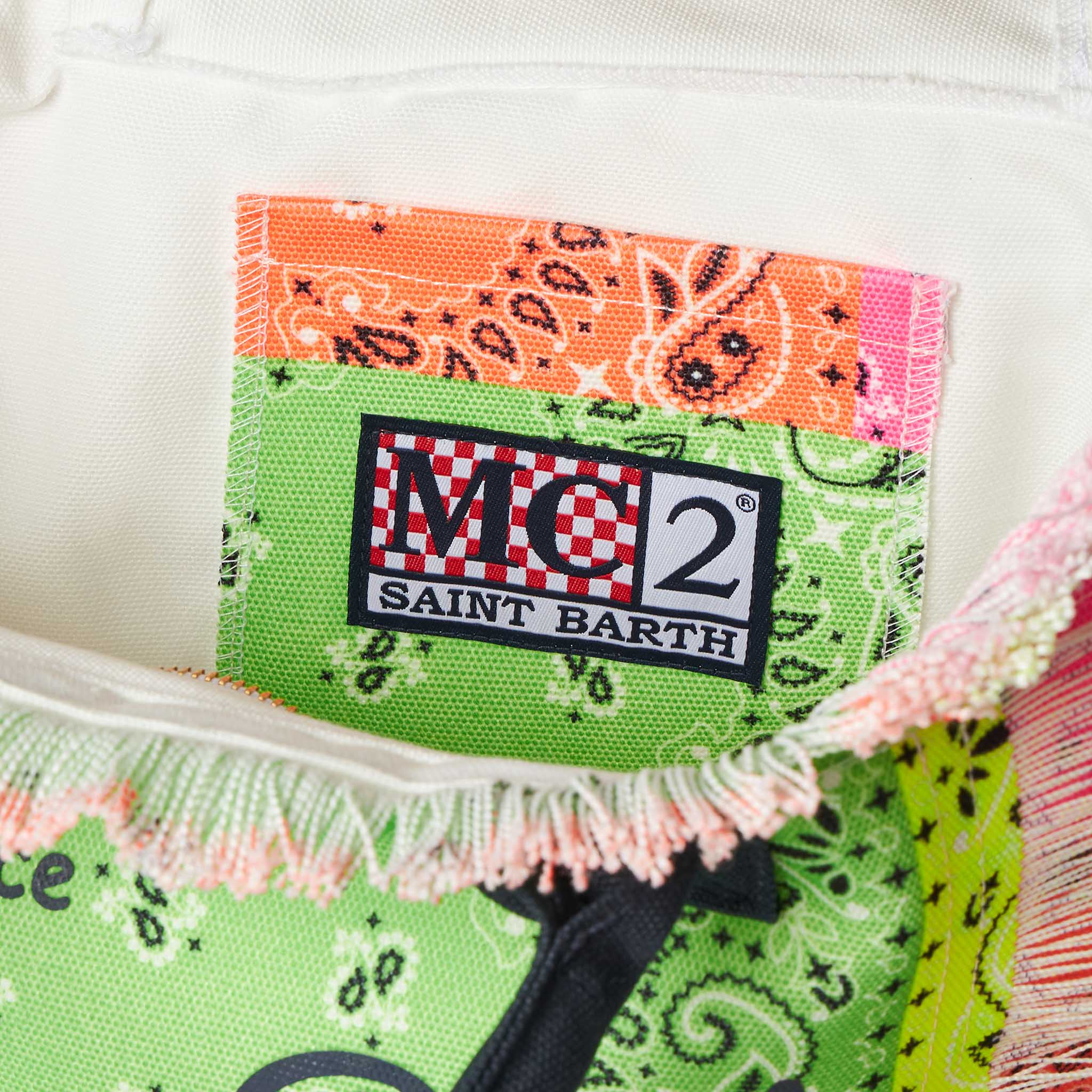 Colette multicolor fluo bandanna print canvas handbag - Image 4