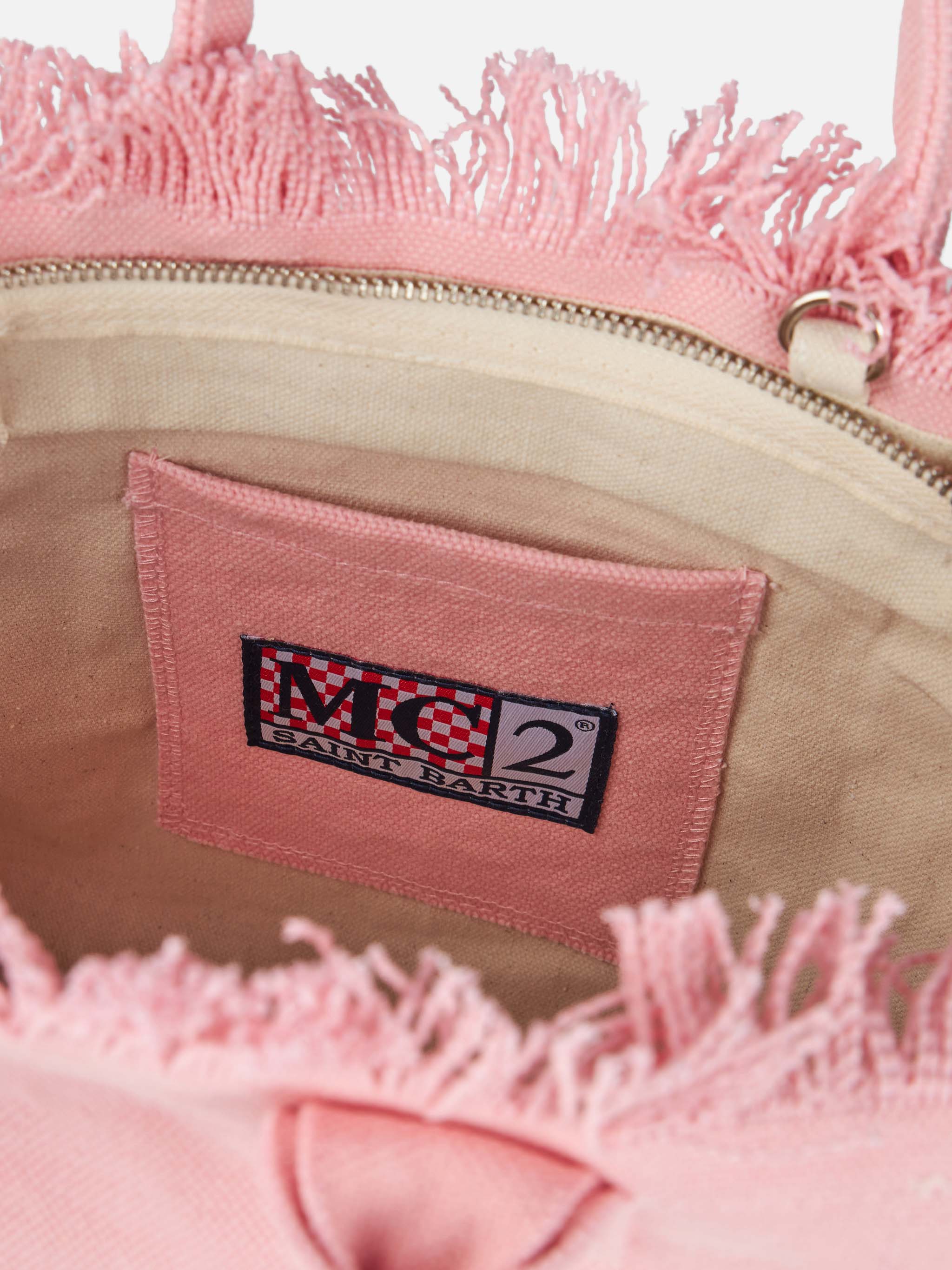 Colette pink cotton canvas handbag - Image 5