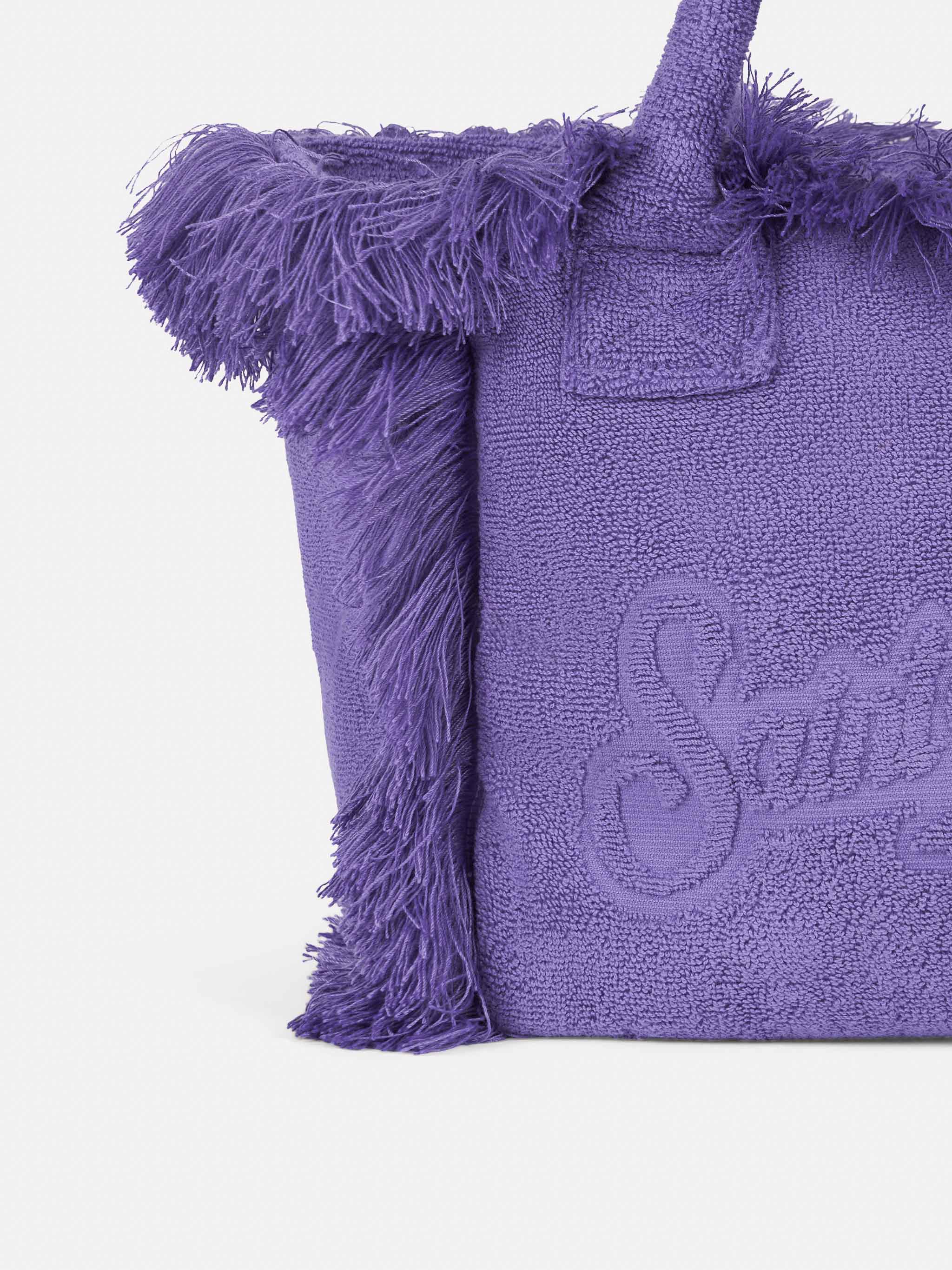 Colette purple terry soft handbag - Image 3