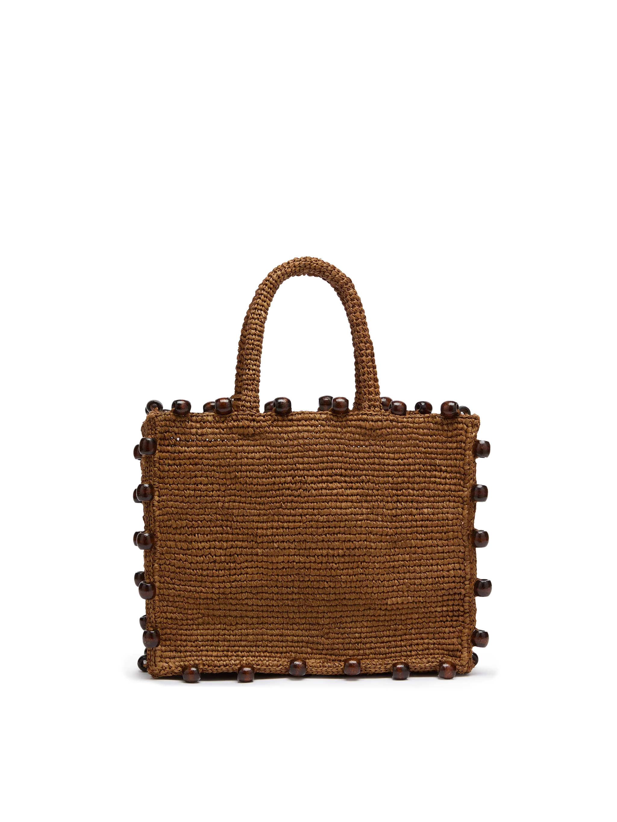 Colette Raffia brown handbag with beads and logo embroidery - Image 5