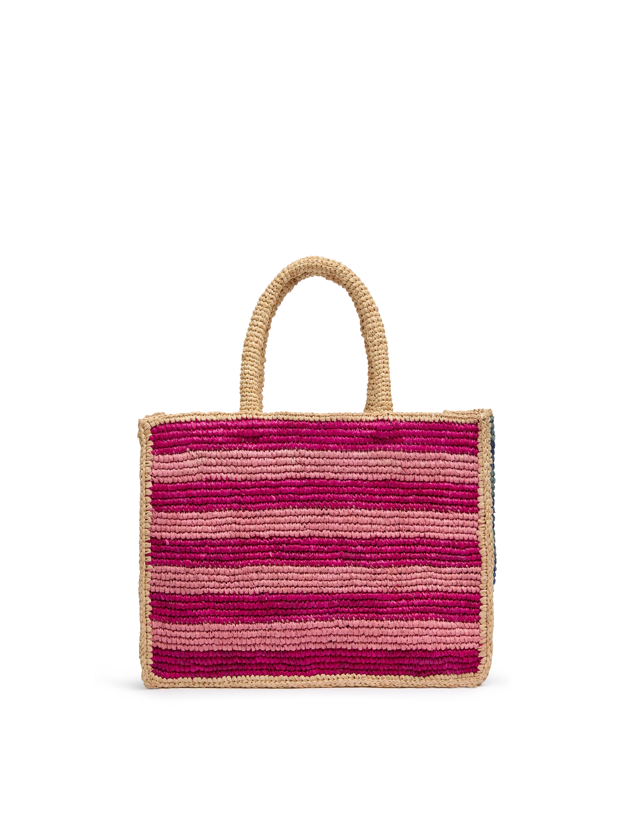 Colette Raffia multicolor striped handbag with logo embroidery - Image 5