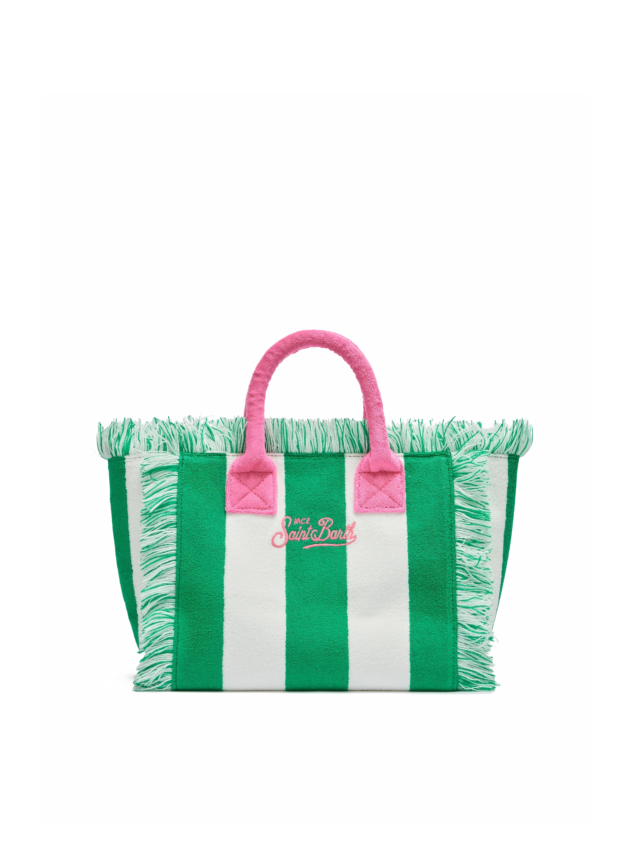 Colette Sponge green striped terry handbag - Image 5