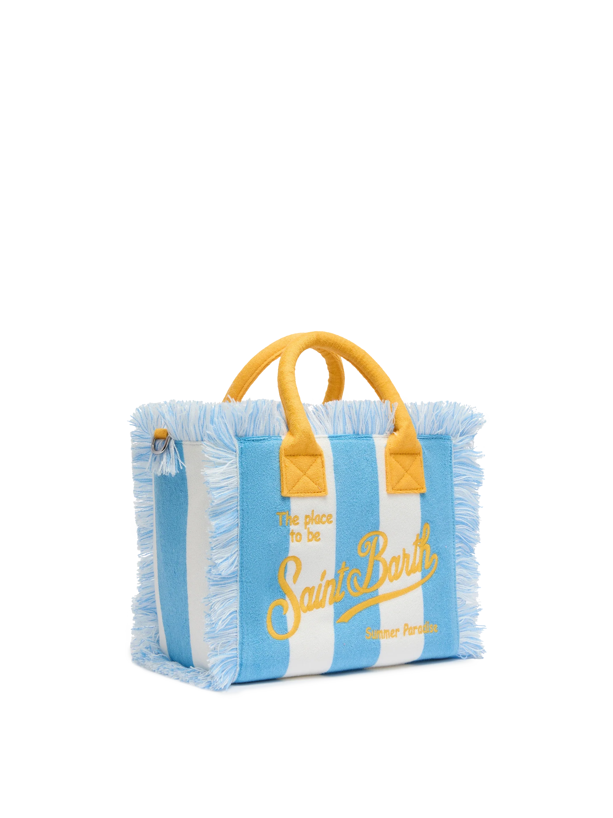 Colette Sponge light blue striped terry handbag - Image 4