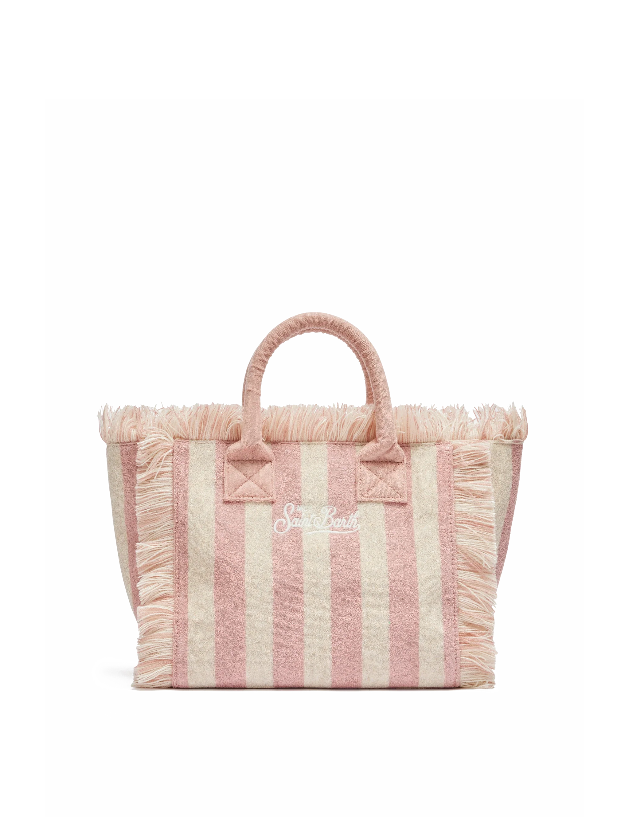 Colette Sponge light pink striped terry handbag - Image 5