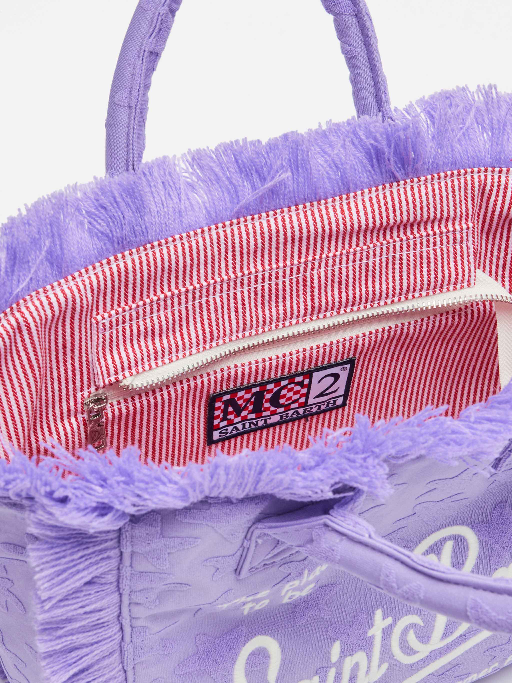 Colette Sponge lilac stars embossed terry handbag - Image 6