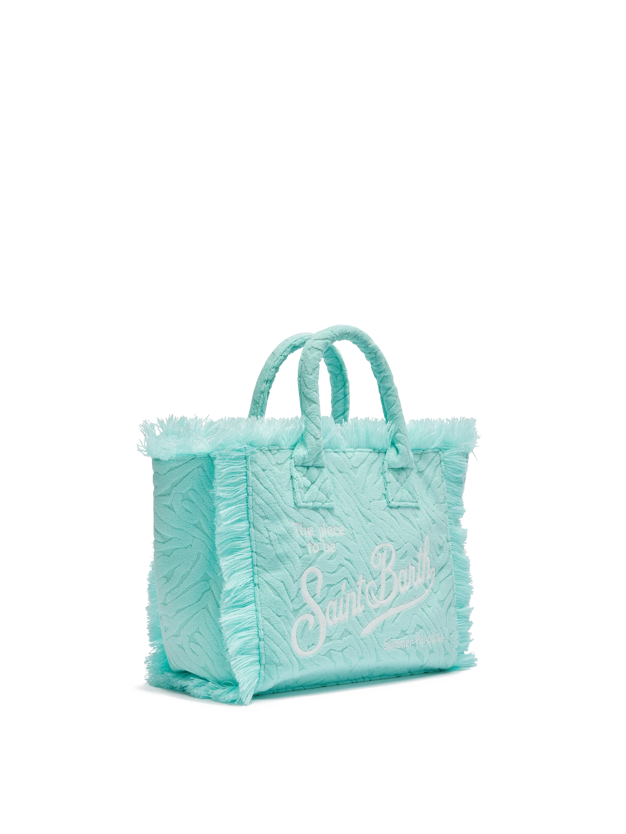 Colette Sponge water green zebra embossed terry handbag - Image 4