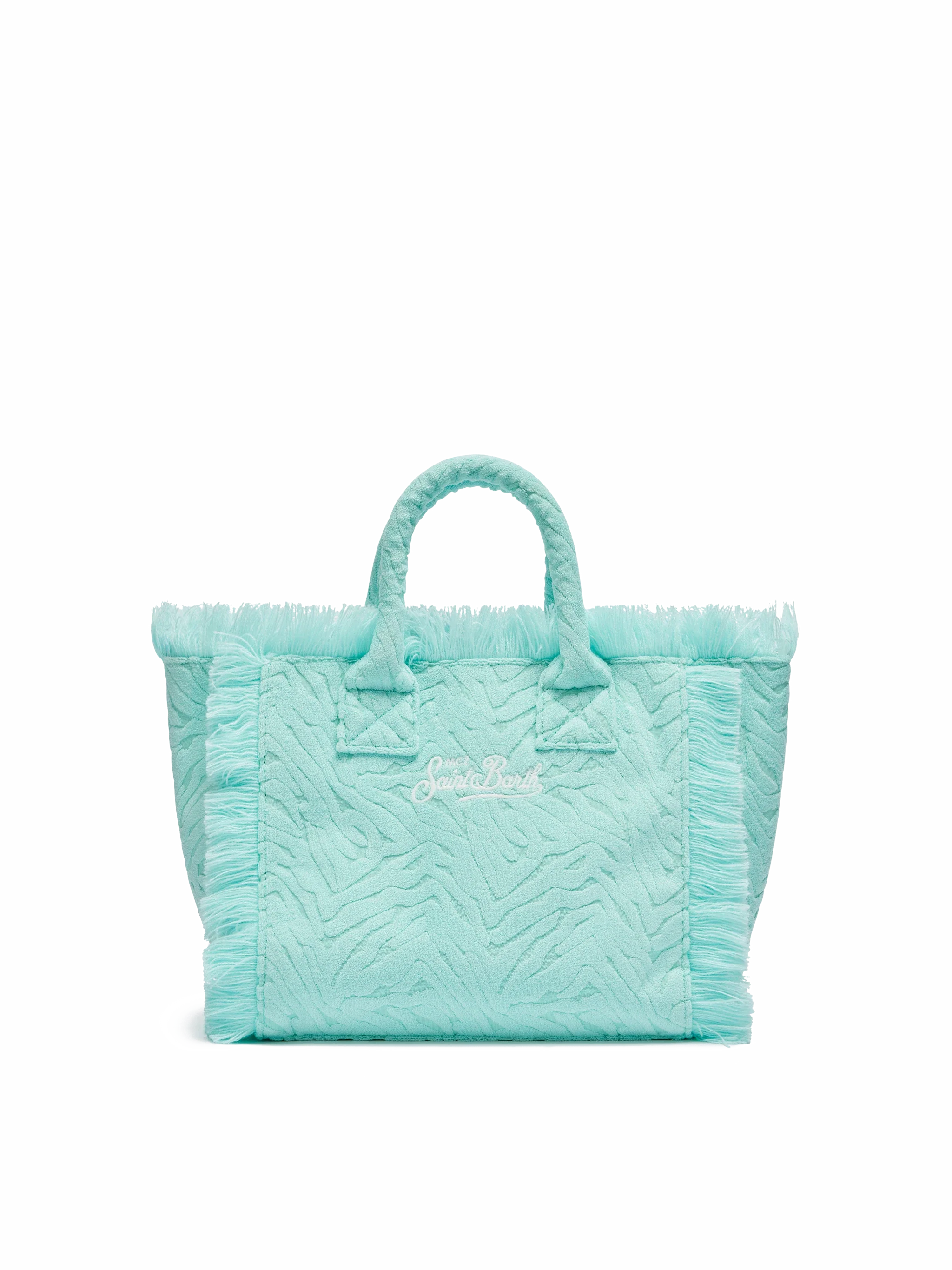 Colette Sponge water green zebra embossed terry handbag - Image 5