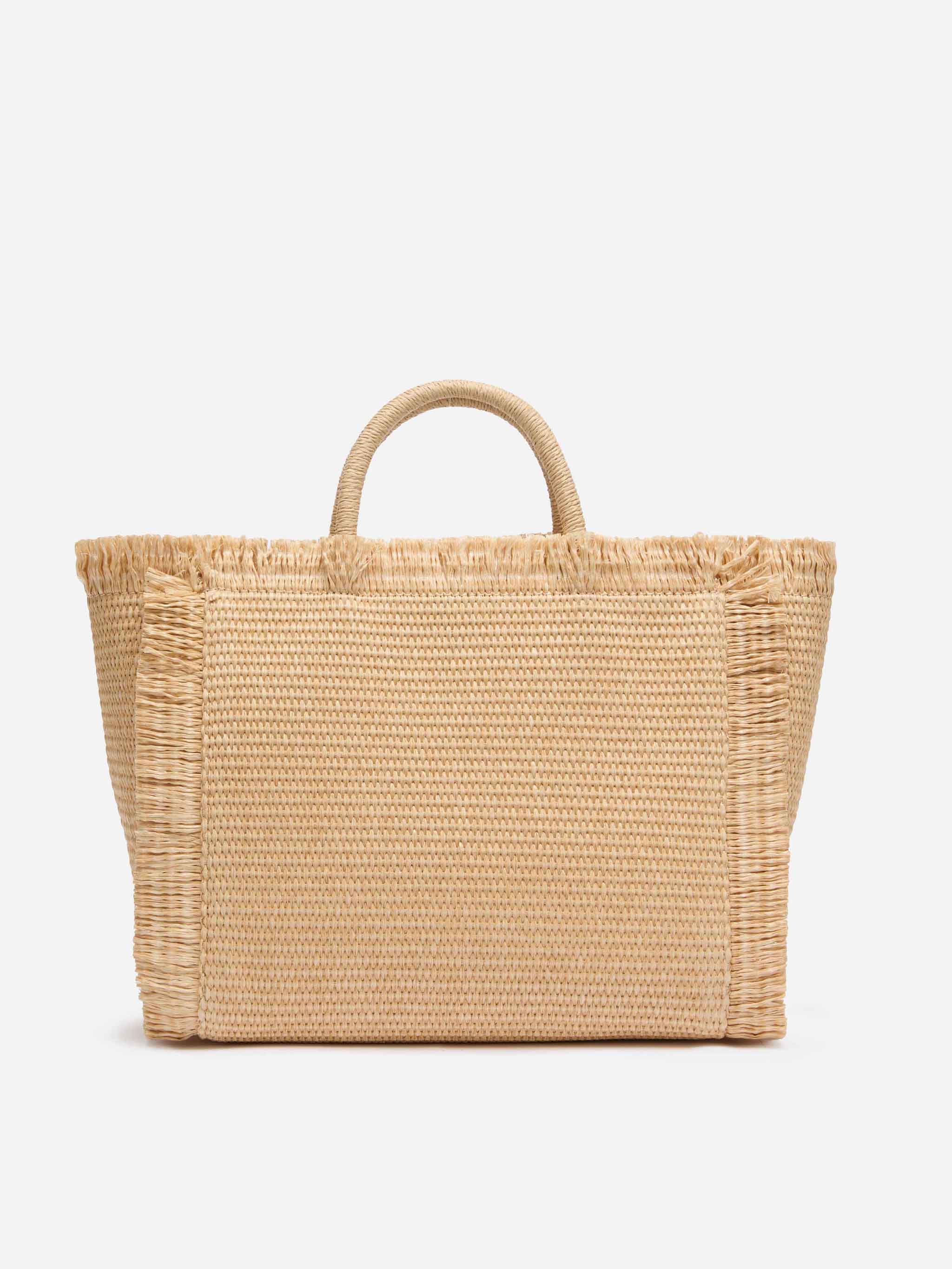 Colette Straw effect handbag with embroidered small logo - Image 4