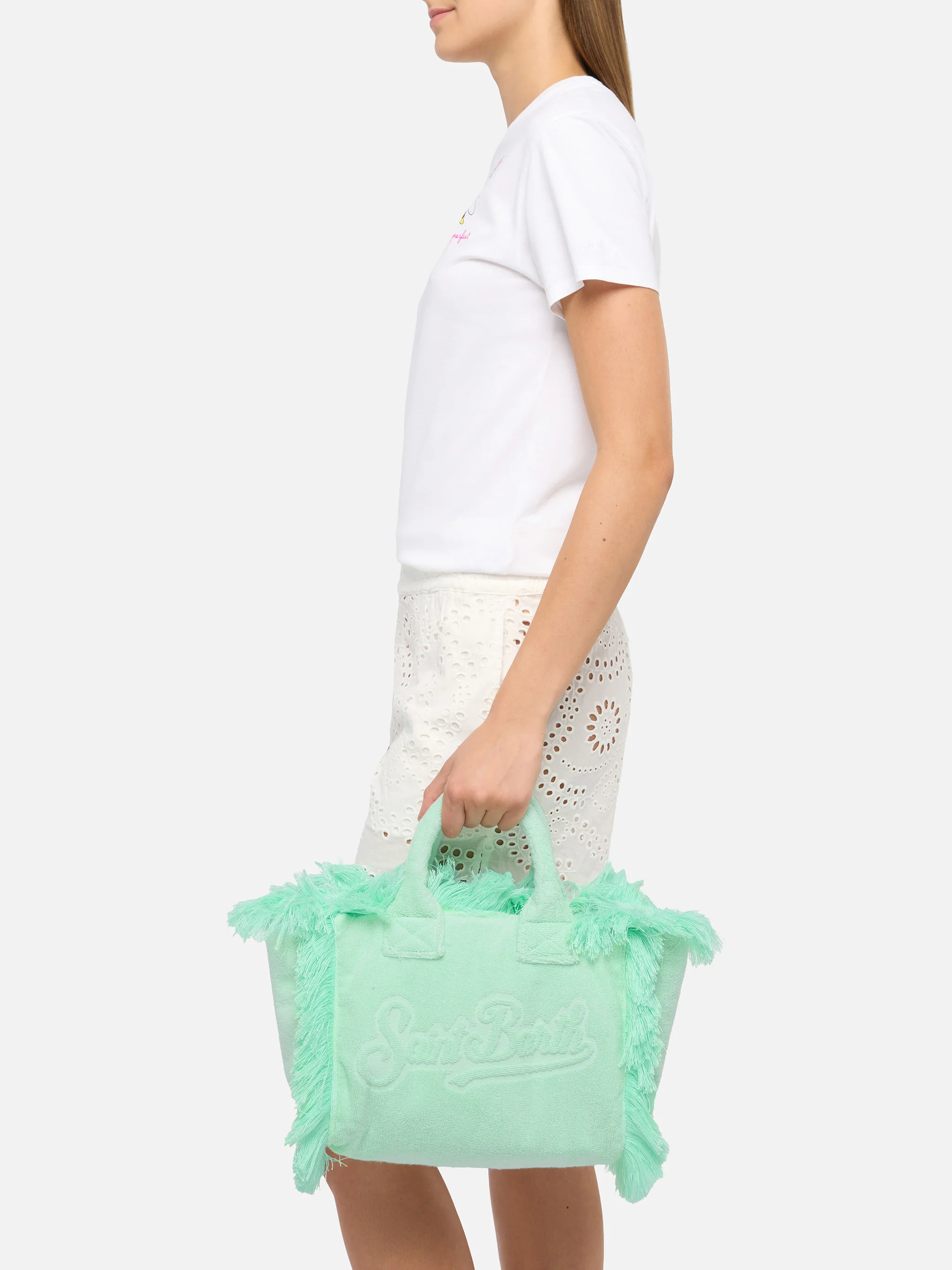Colette Terry embossed mint green handbag - Image 2