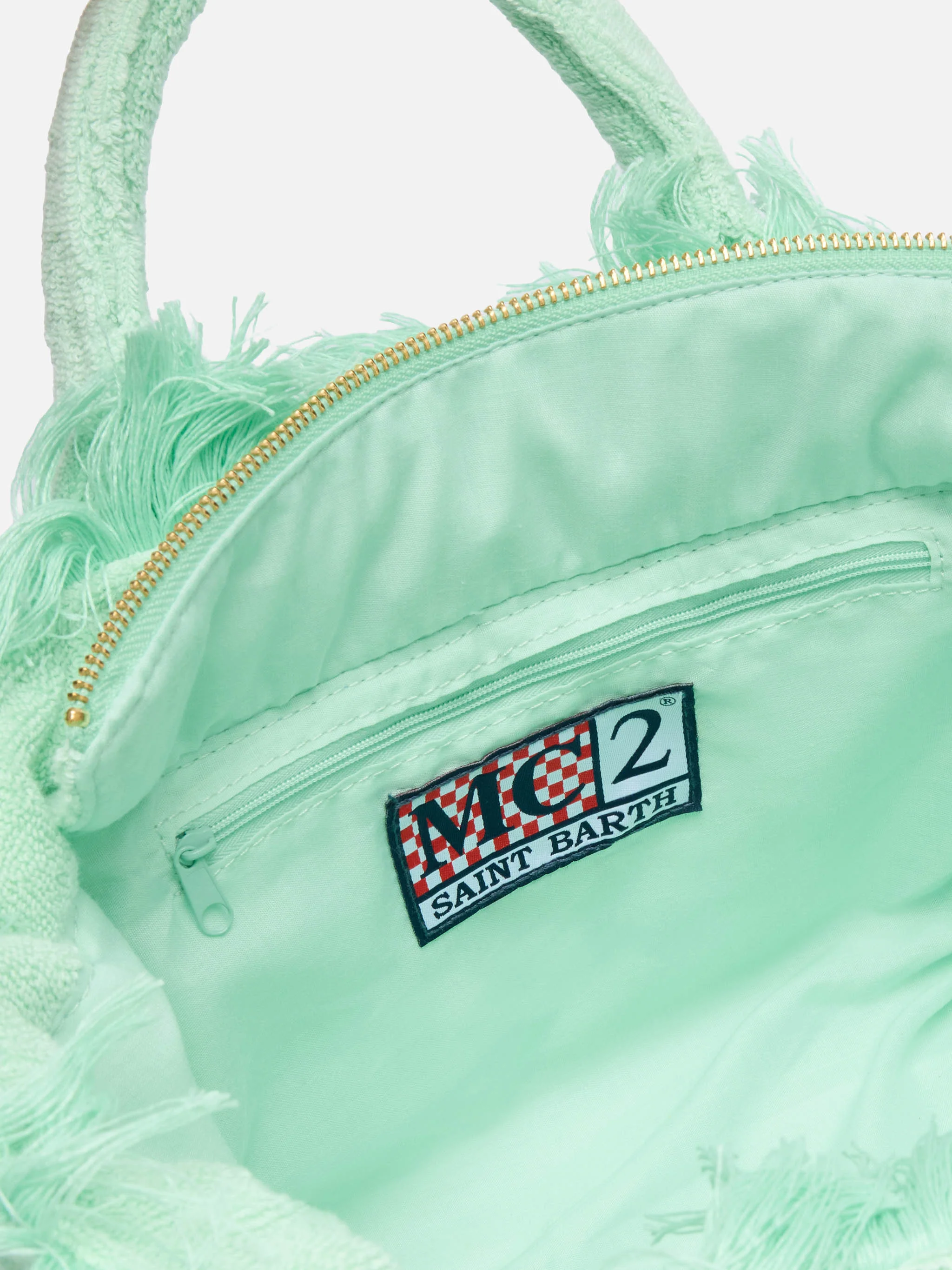 Colette Terry embossed mint green handbag - Image 4