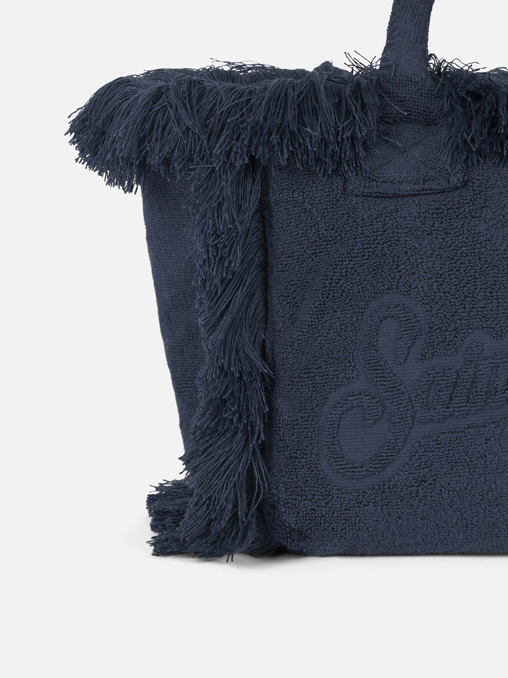 Colette Terry embossed navy blue handbag - Image 2