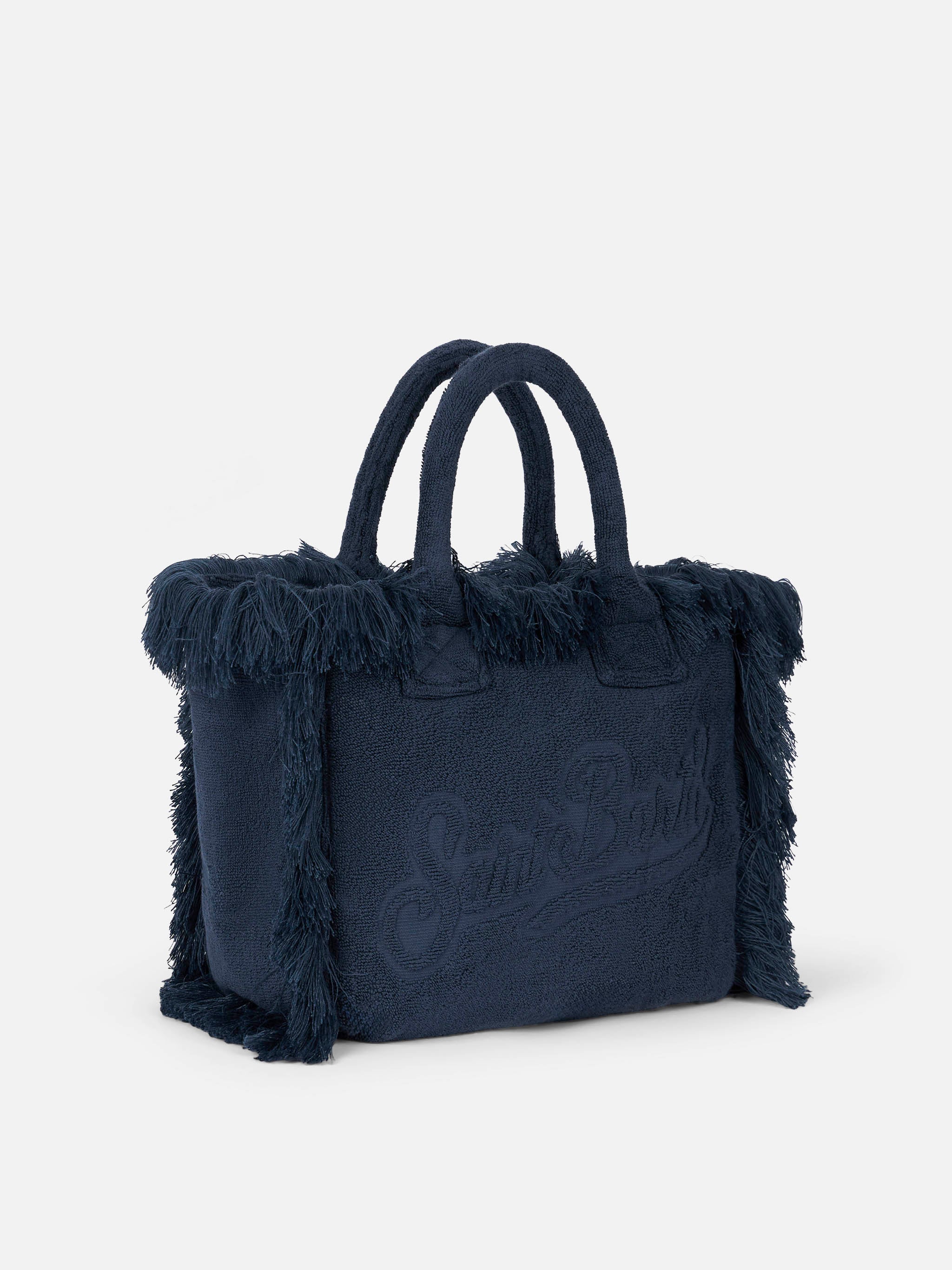 Colette Terry embossed navy blue handbag - Image 3