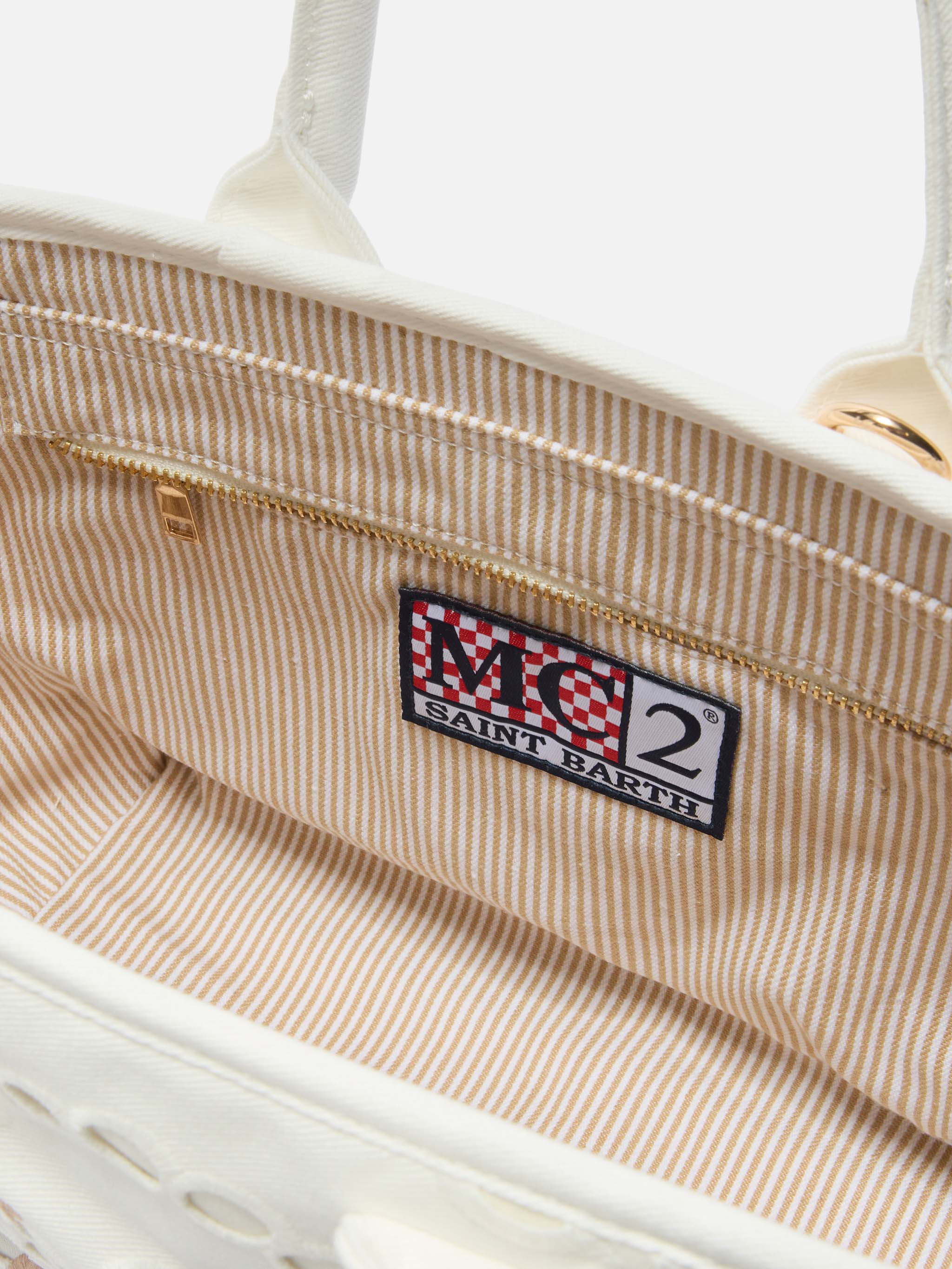 Colette Volant bag in white broderie anglaise cotton - Image 5
