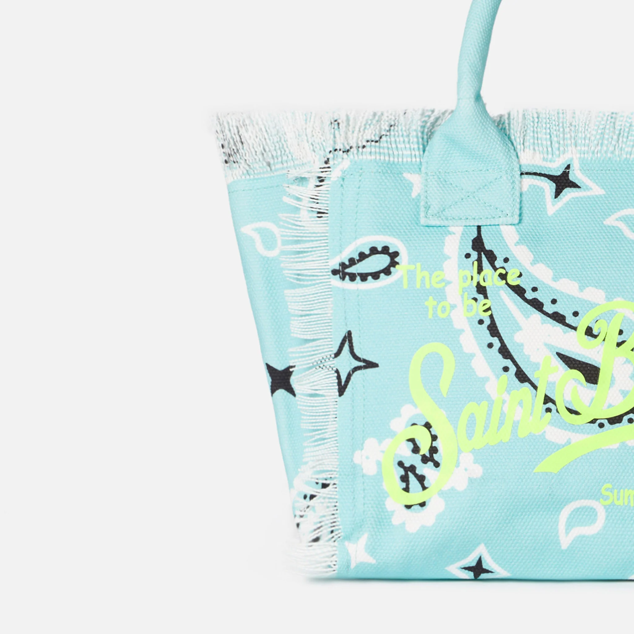 Colette water green bandanna print canvas handbag - Image 3