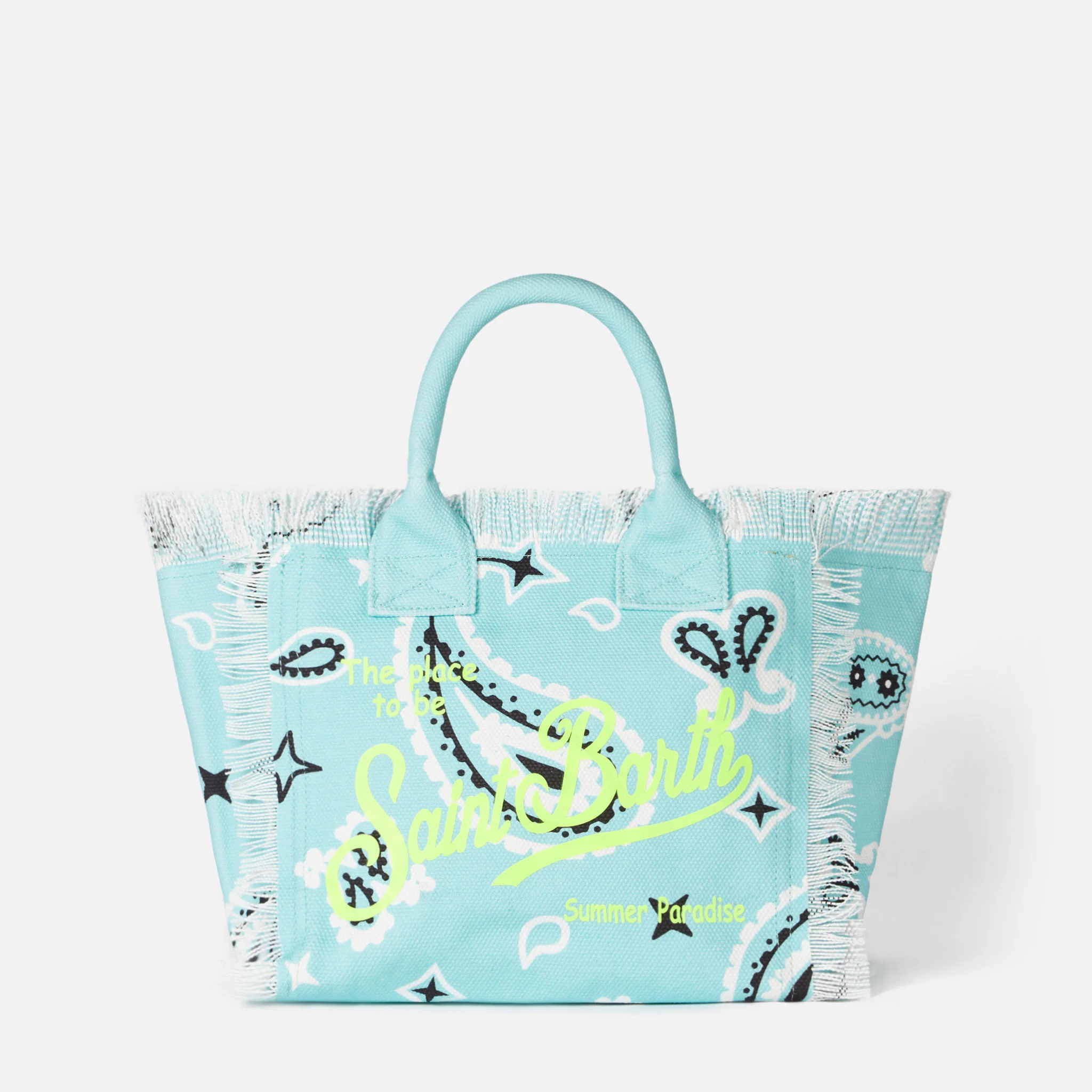 Colette water green bandanna print canvas handbag - Image 5