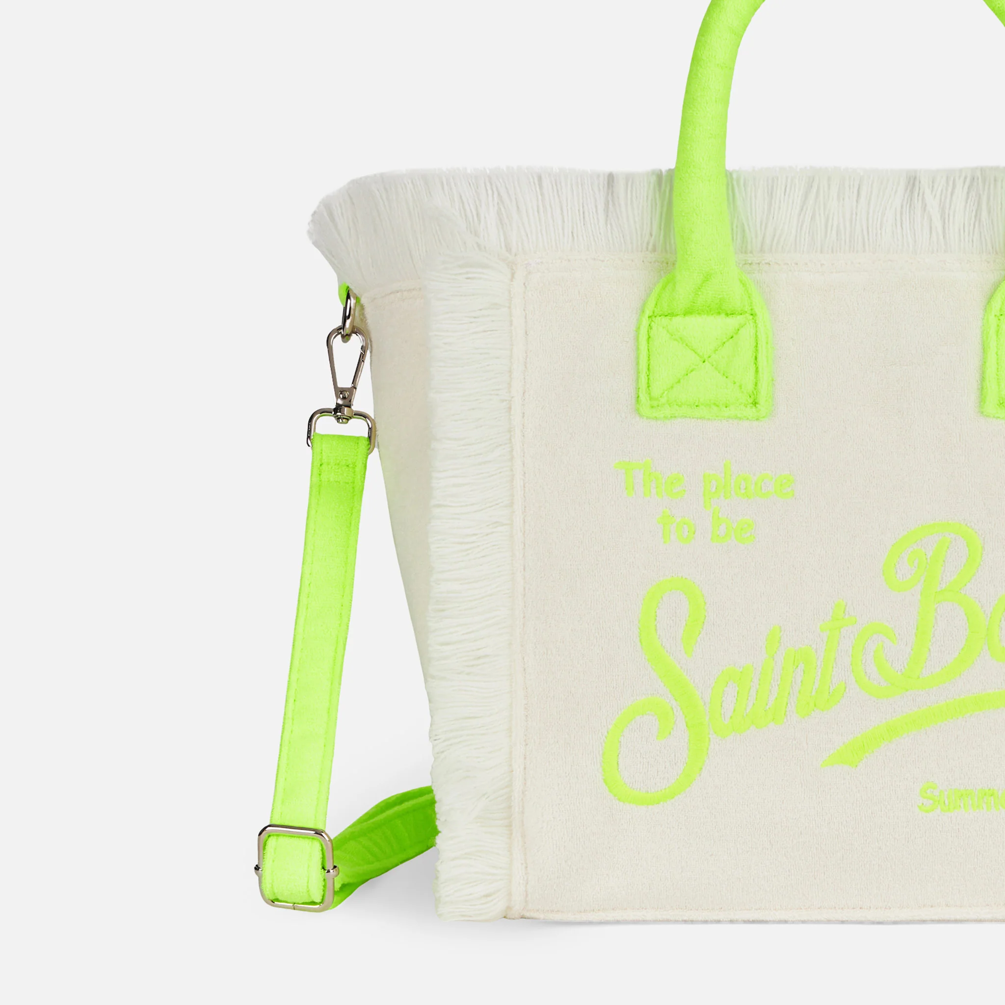 Colette white terry handbag with Saint Barth logo - Image 2