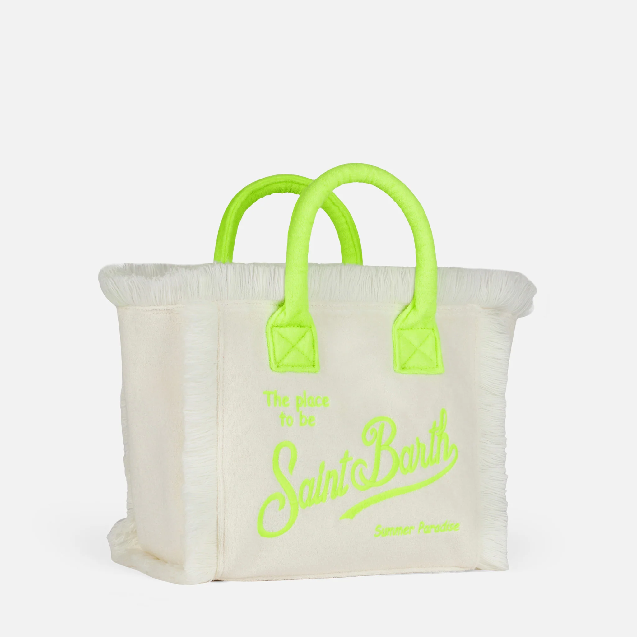 Colette white terry handbag with Saint Barth logo - Image 5
