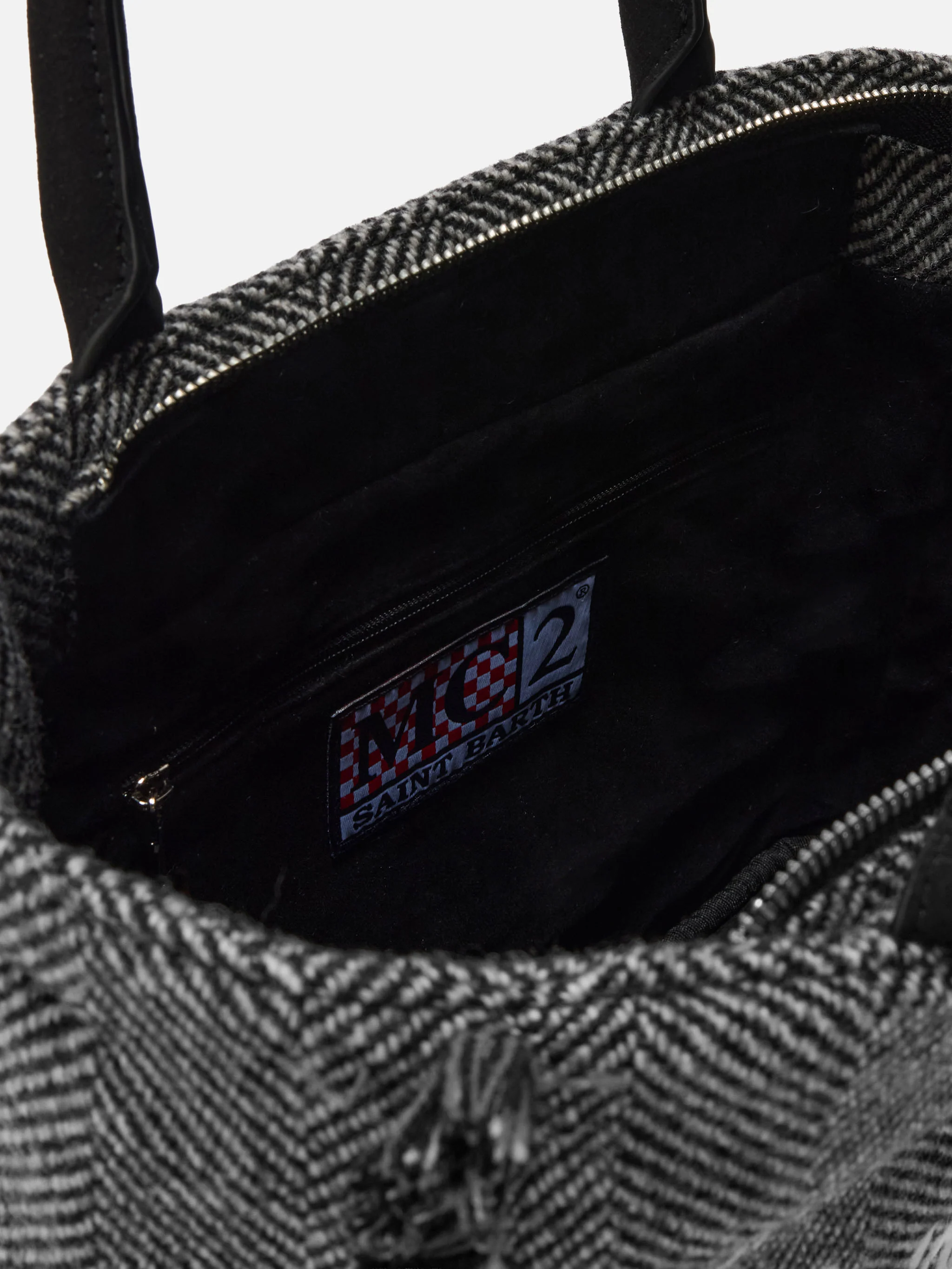 Colette Wool black and grey herringbone bag - Image 5